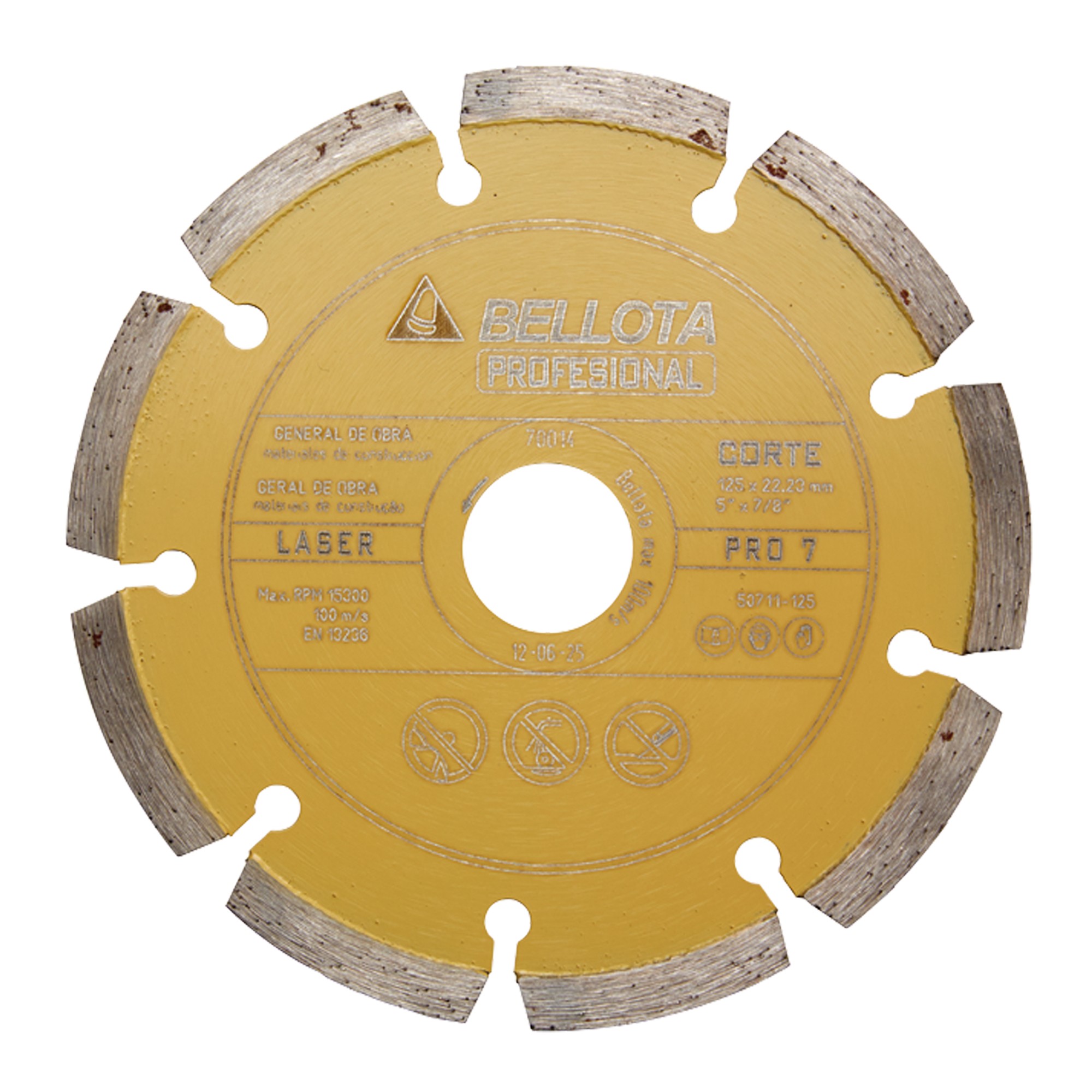 Disco diamante segmentado general de obra Pro7 corte seco / 50711