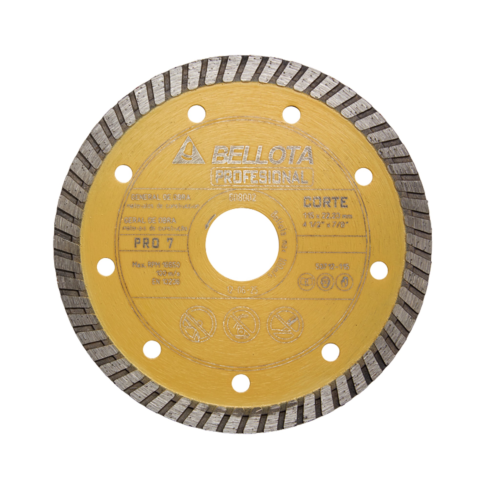 Disco diamante turbo general de obra Pro7 corte seco / 50712