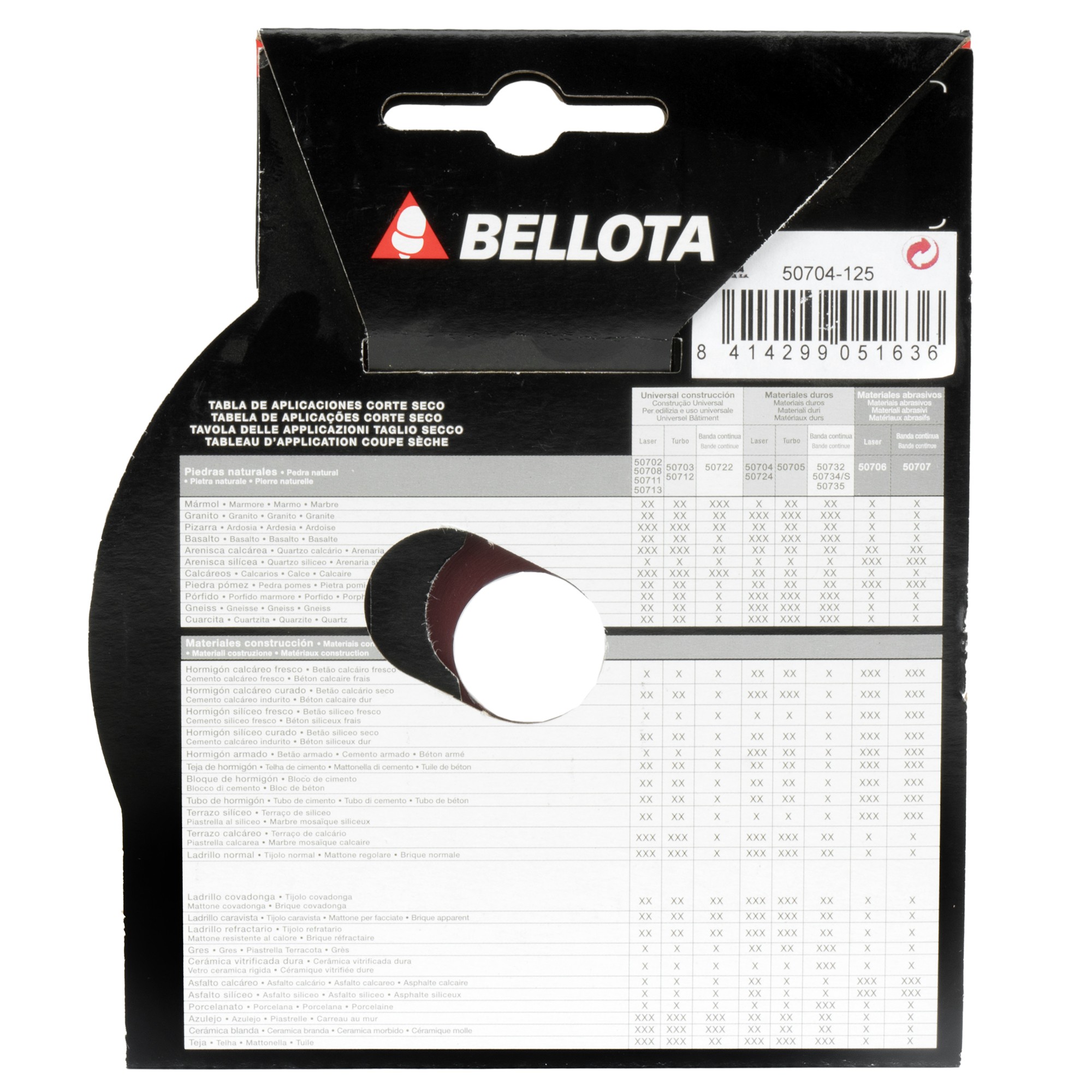 Disco diamante segmentado para materiales duros Pro7 corte seco / 50704