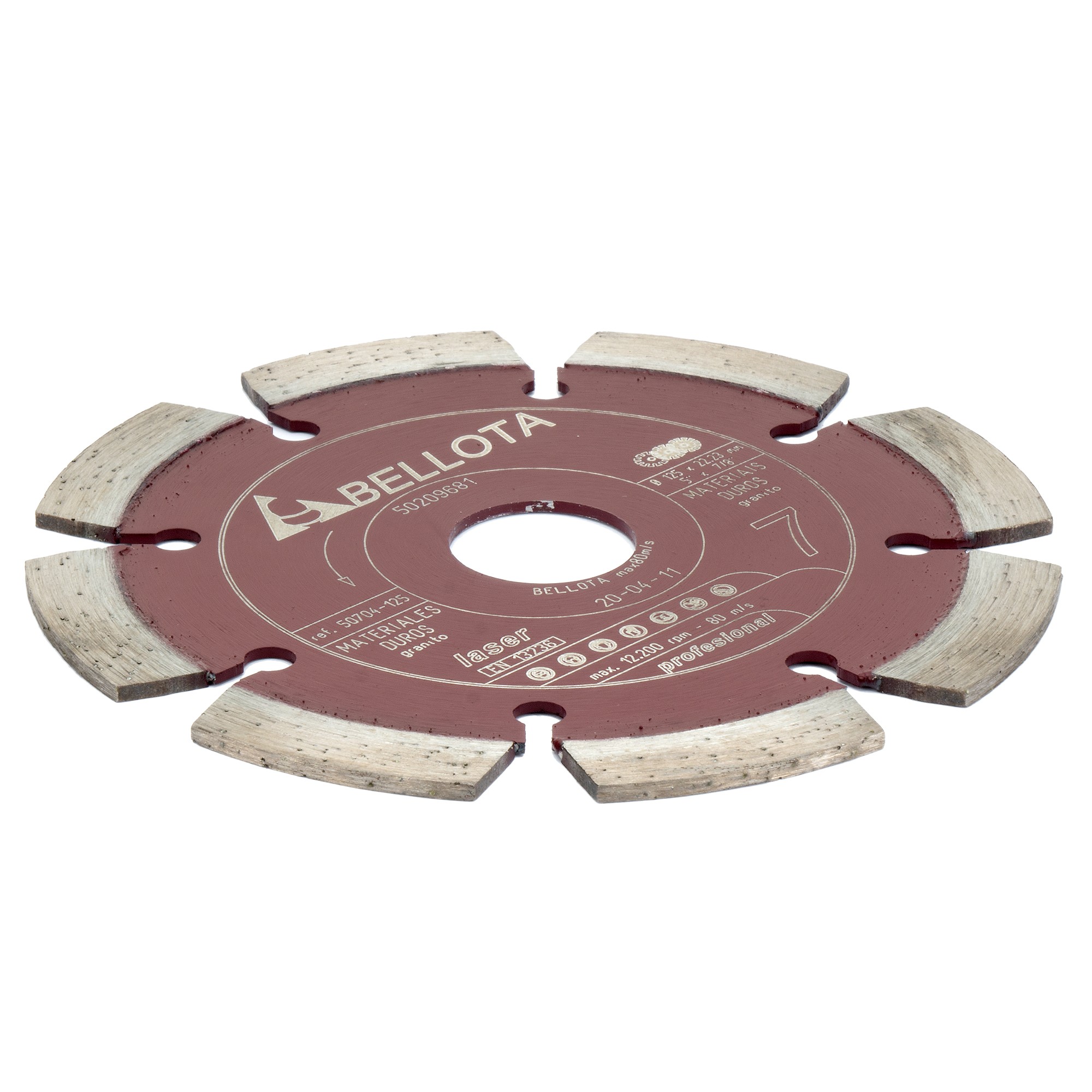 Disco diamante segmentado para materiales duros Pro7 corte seco / 50704