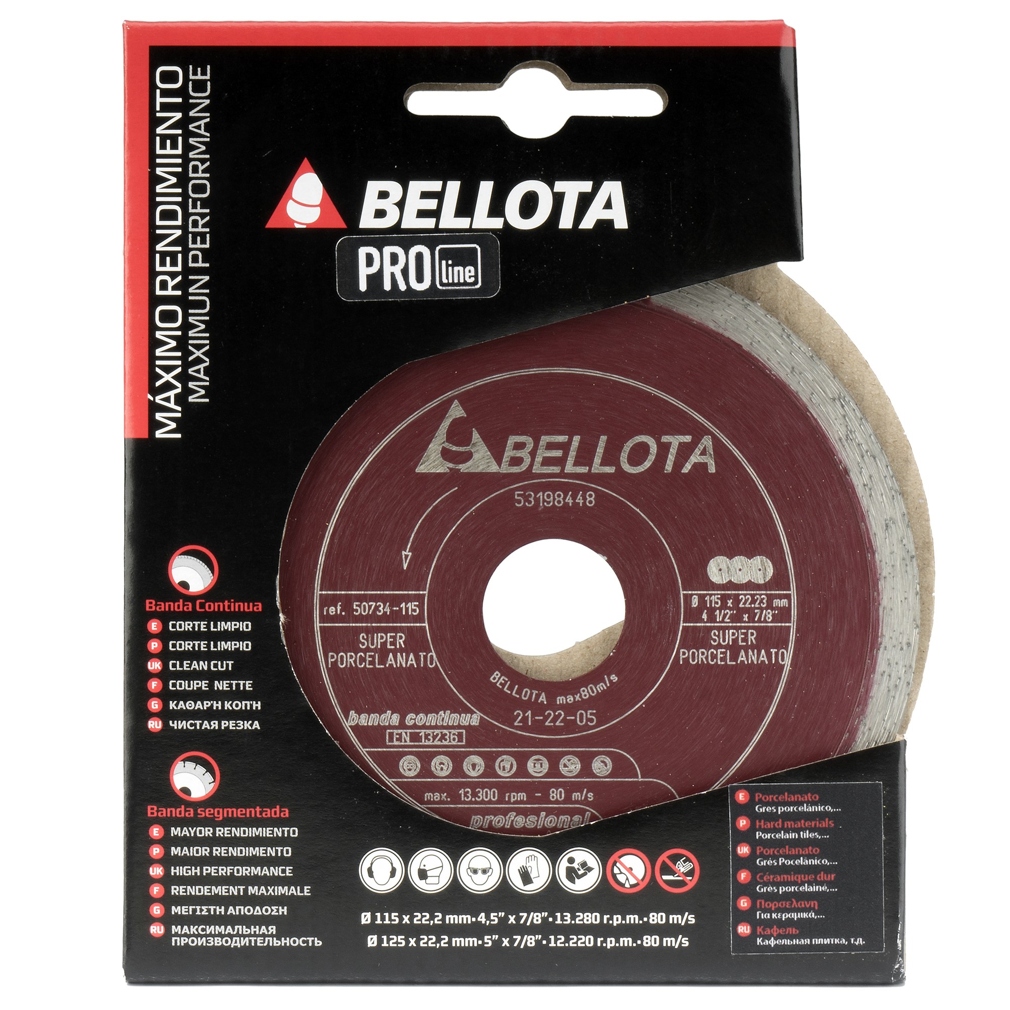 Disco diamante banda continua para porcelánico Pro corte seco / 50734