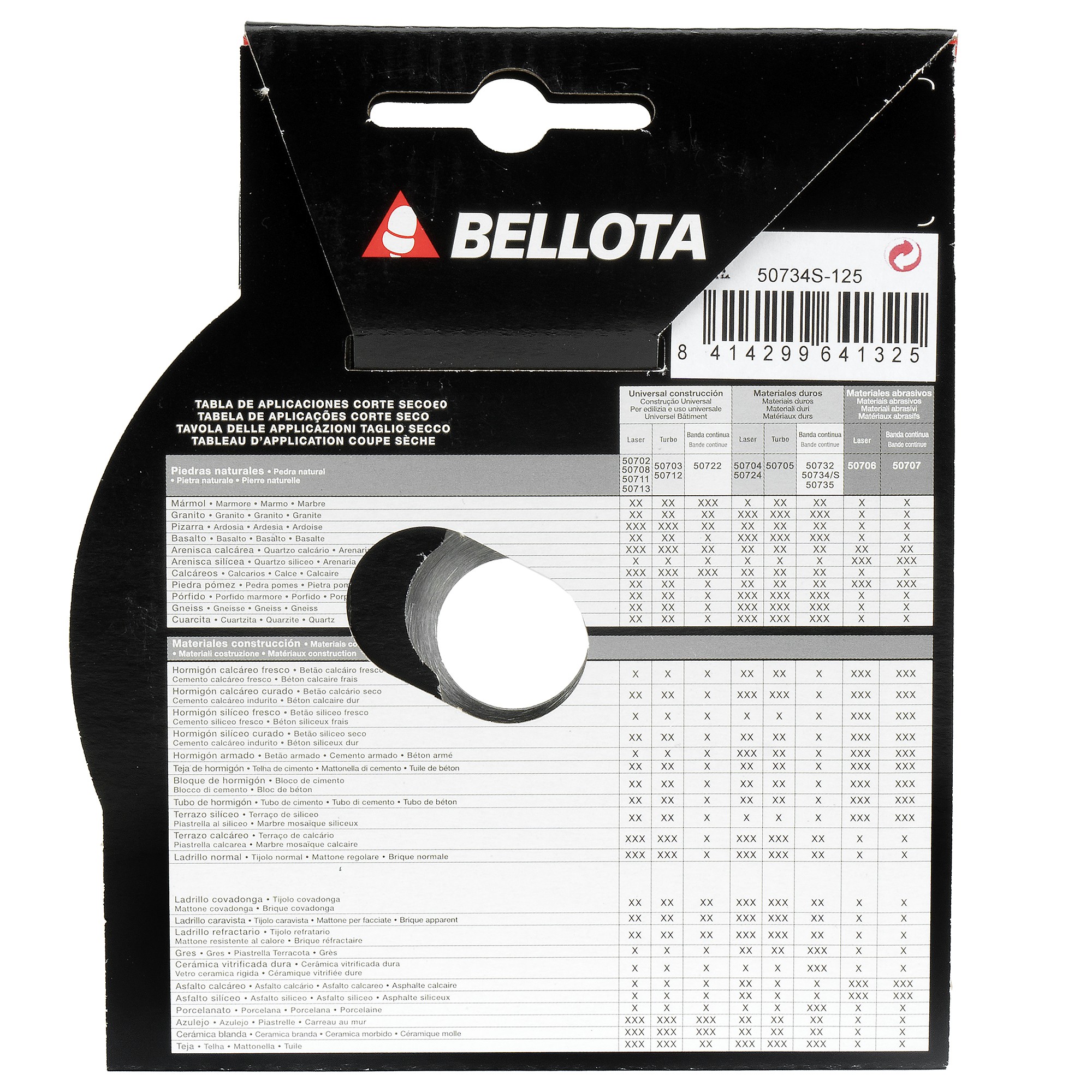 Disco diamante fino banda continua para porcelánico Pro corte seco / 50734S