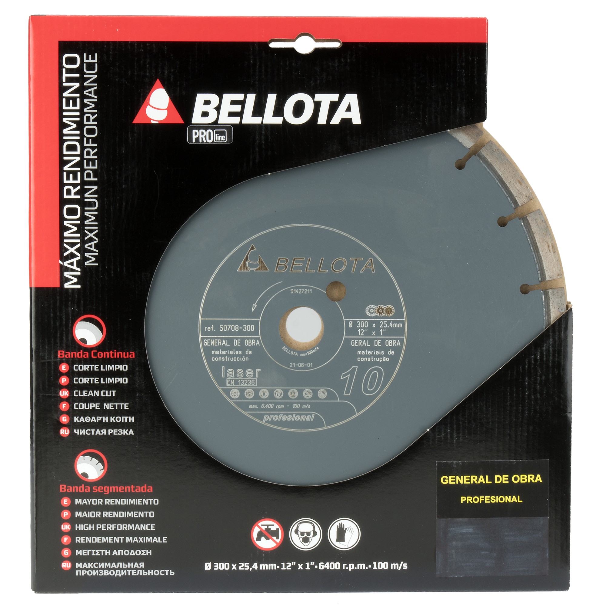 Disco diamante segmentado general de obra corte húmedo / 50708