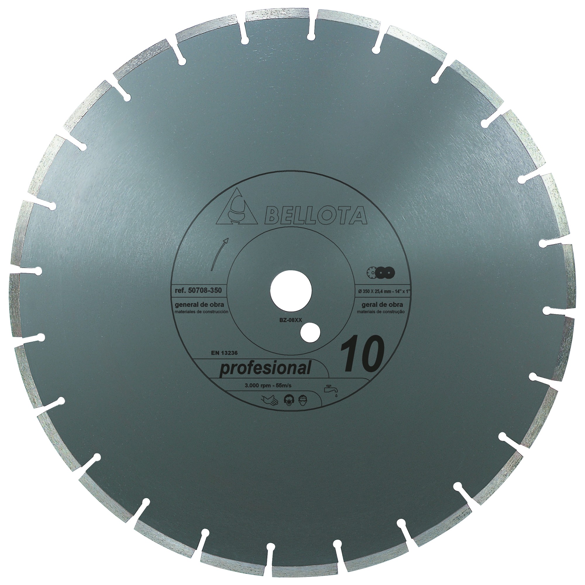 Disco diamante segmentado general de obra corte húmedo / 50708