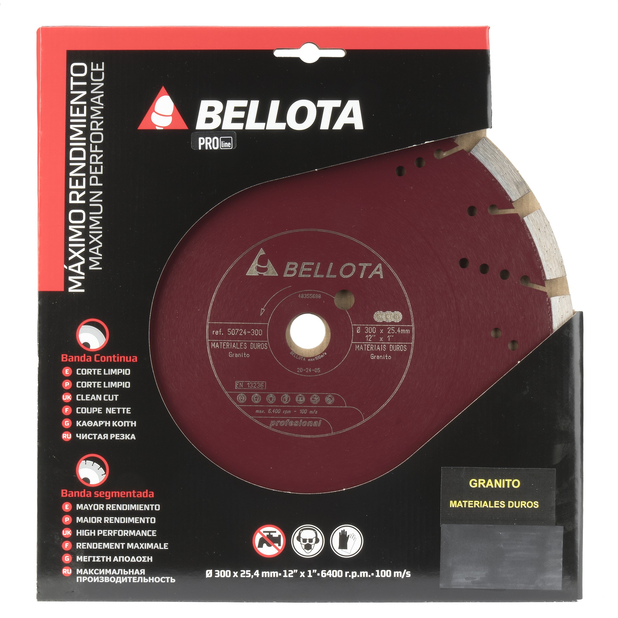 Disco diamante segmentado para materiales duros corte húmedo / 50724