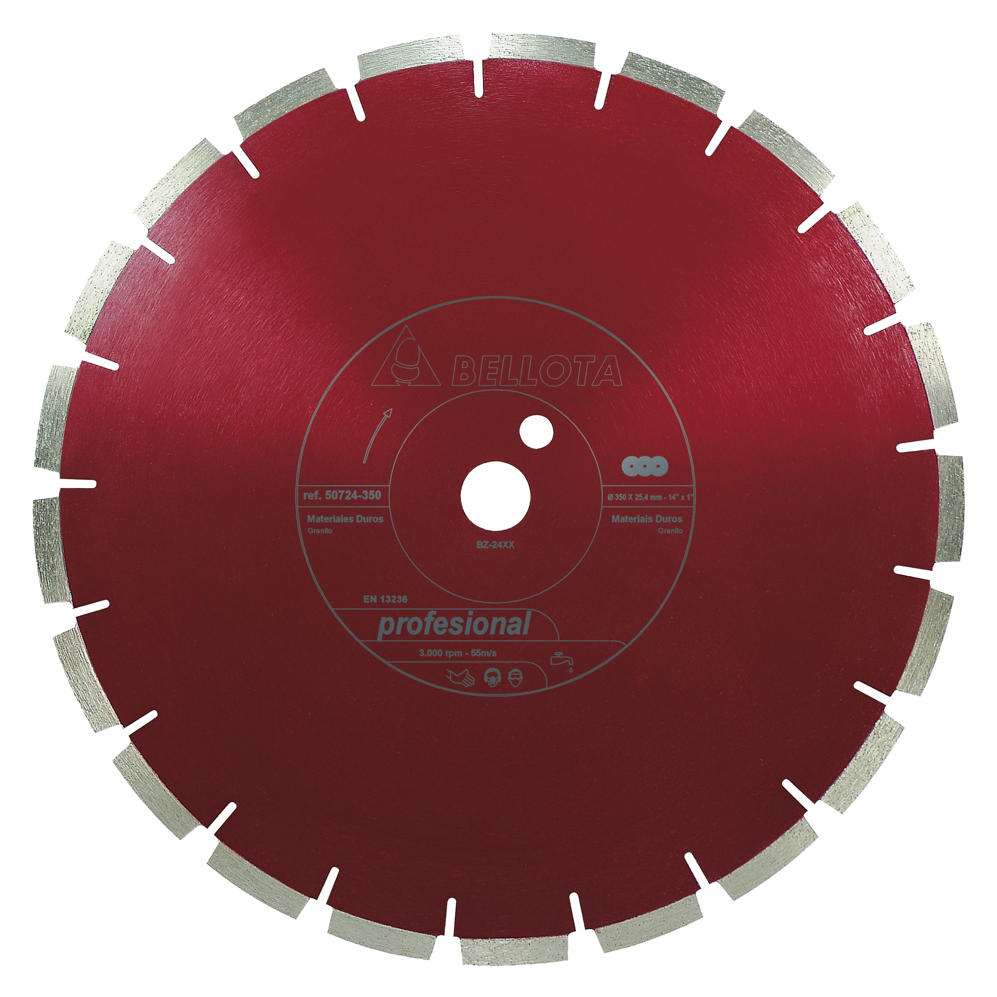 Disco diamante segmentado para materiales duros corte húmedo / 50724