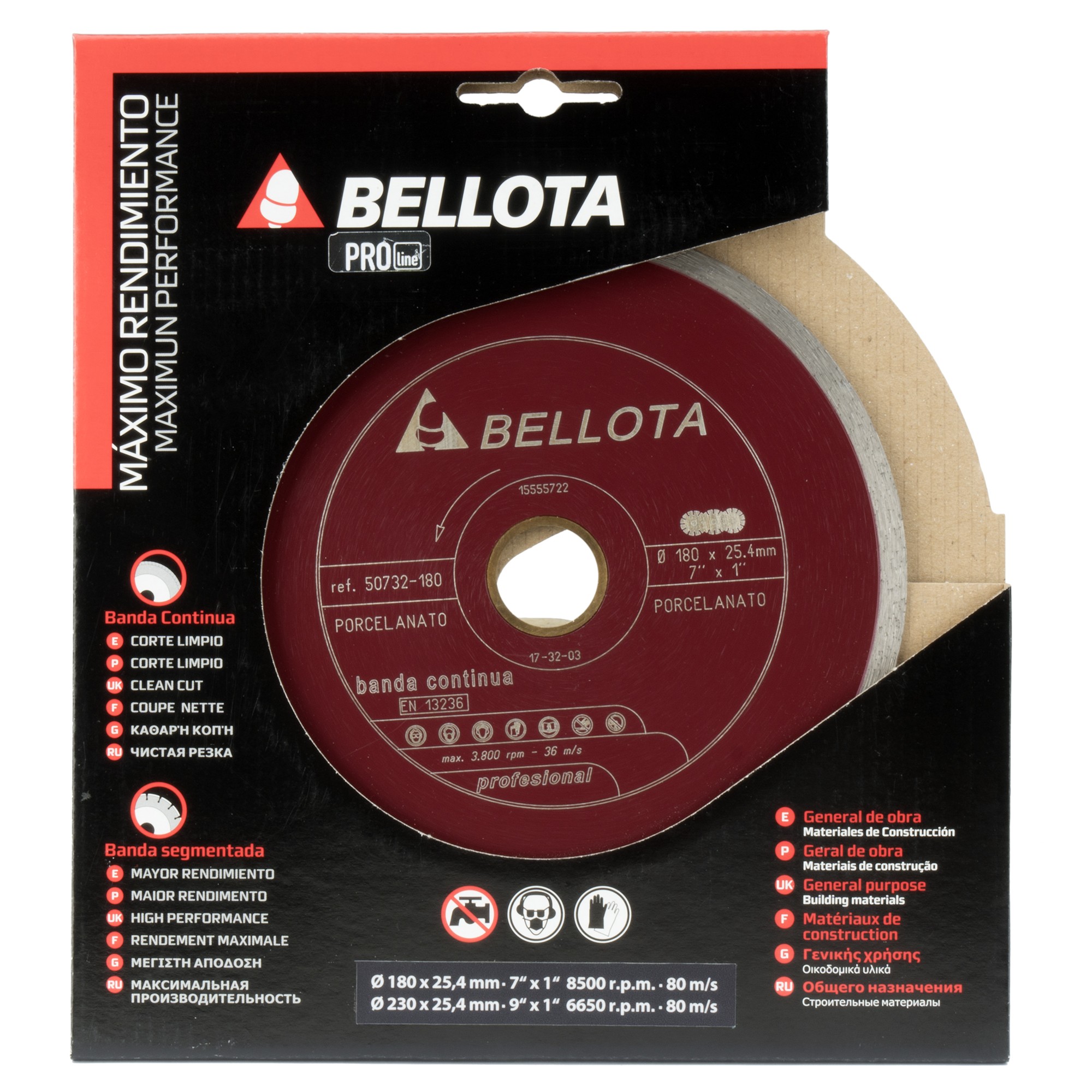 Disco diamante banda continua para porcelánico Pro corte húmedo / 50732