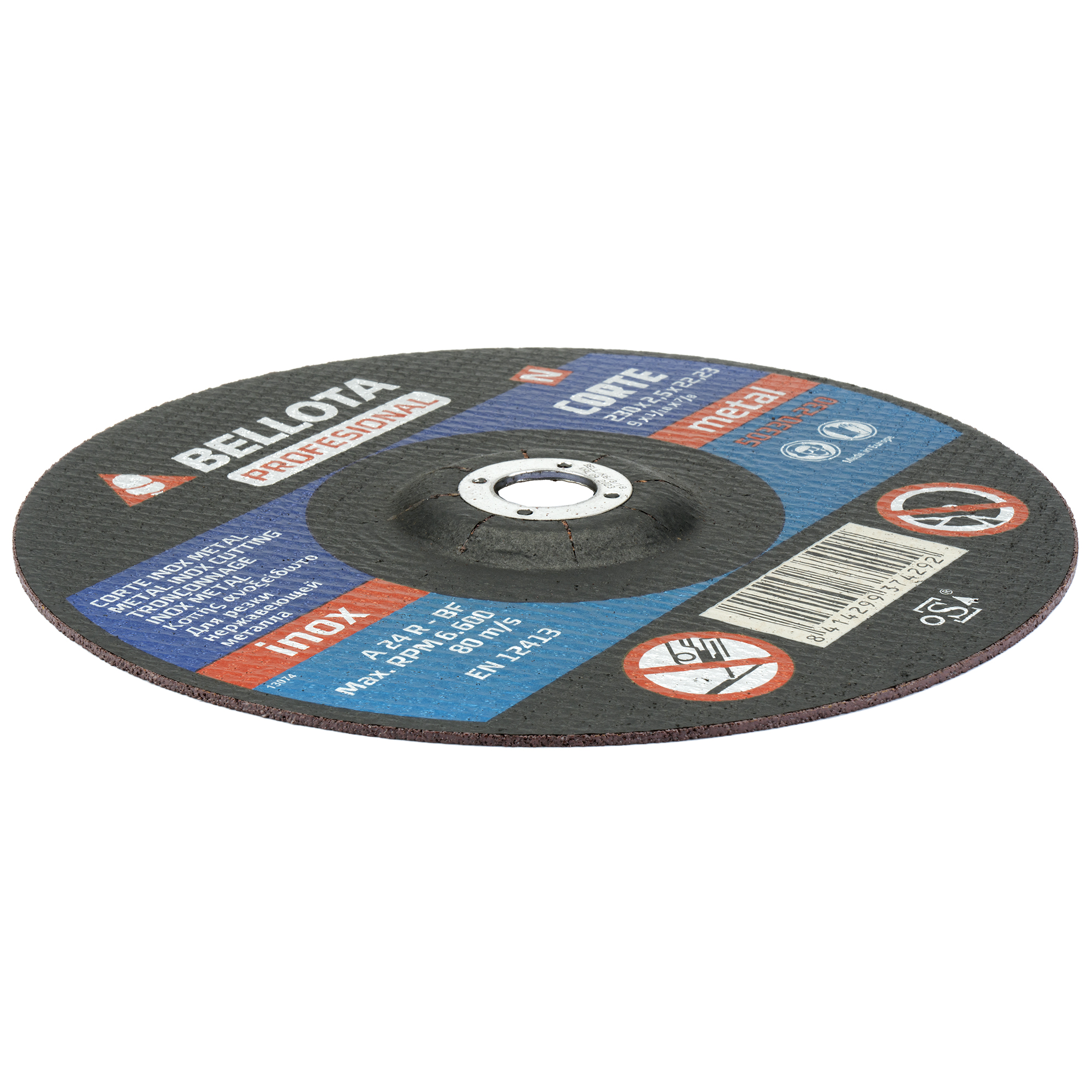 Disco abrasivo profesional para corte inox-metal, 2,5 mm / 50330