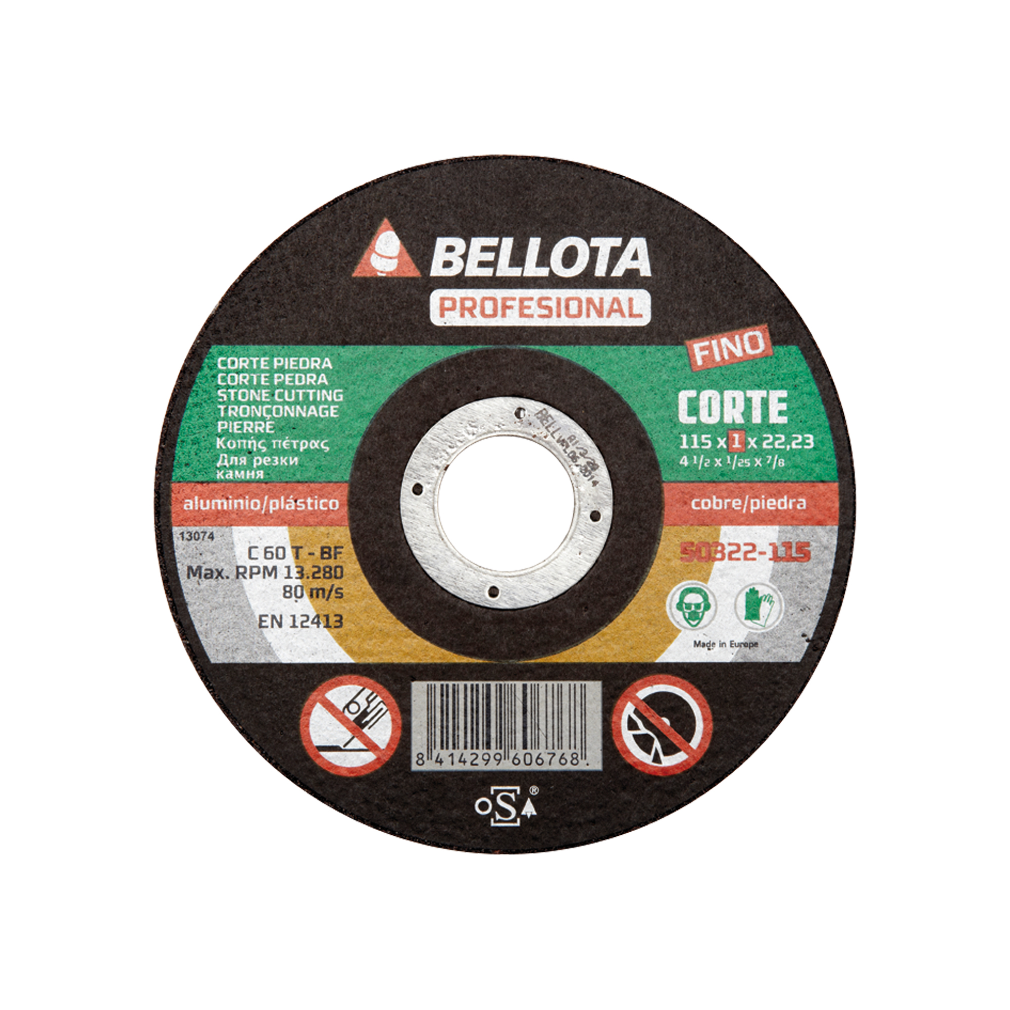 Disco abrasivo profesional fino multimaterial, 1 mm / 50322