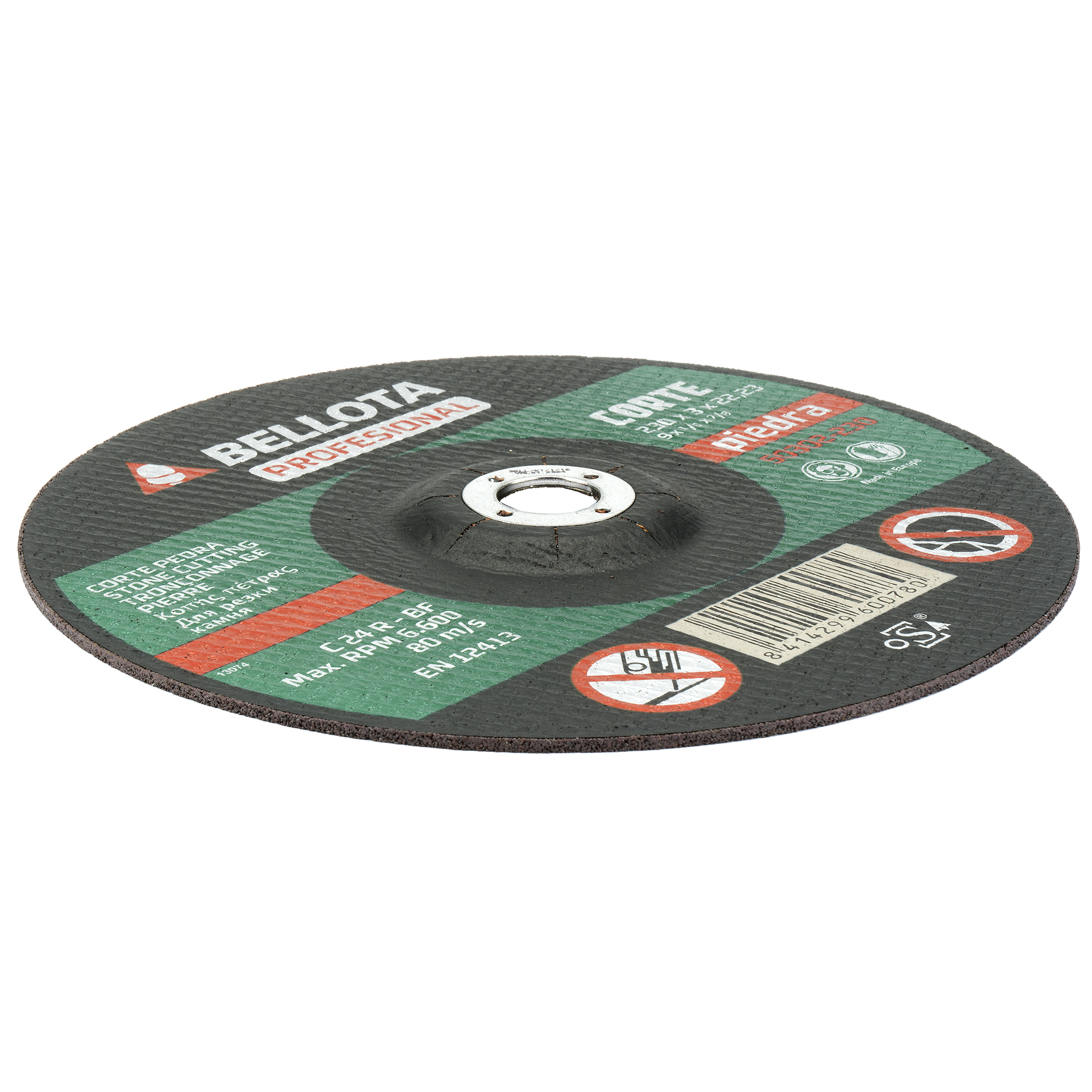 Disco abrasivo profesional para corte piedra, 3 mm / 50302