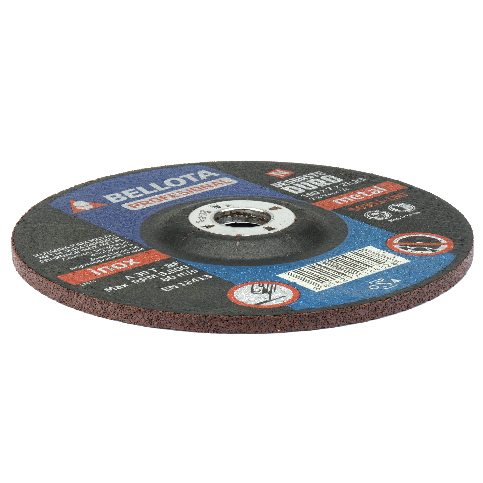 Disco abrasivo profesional para desbaste inox-metal, duro 7 mm / 50351