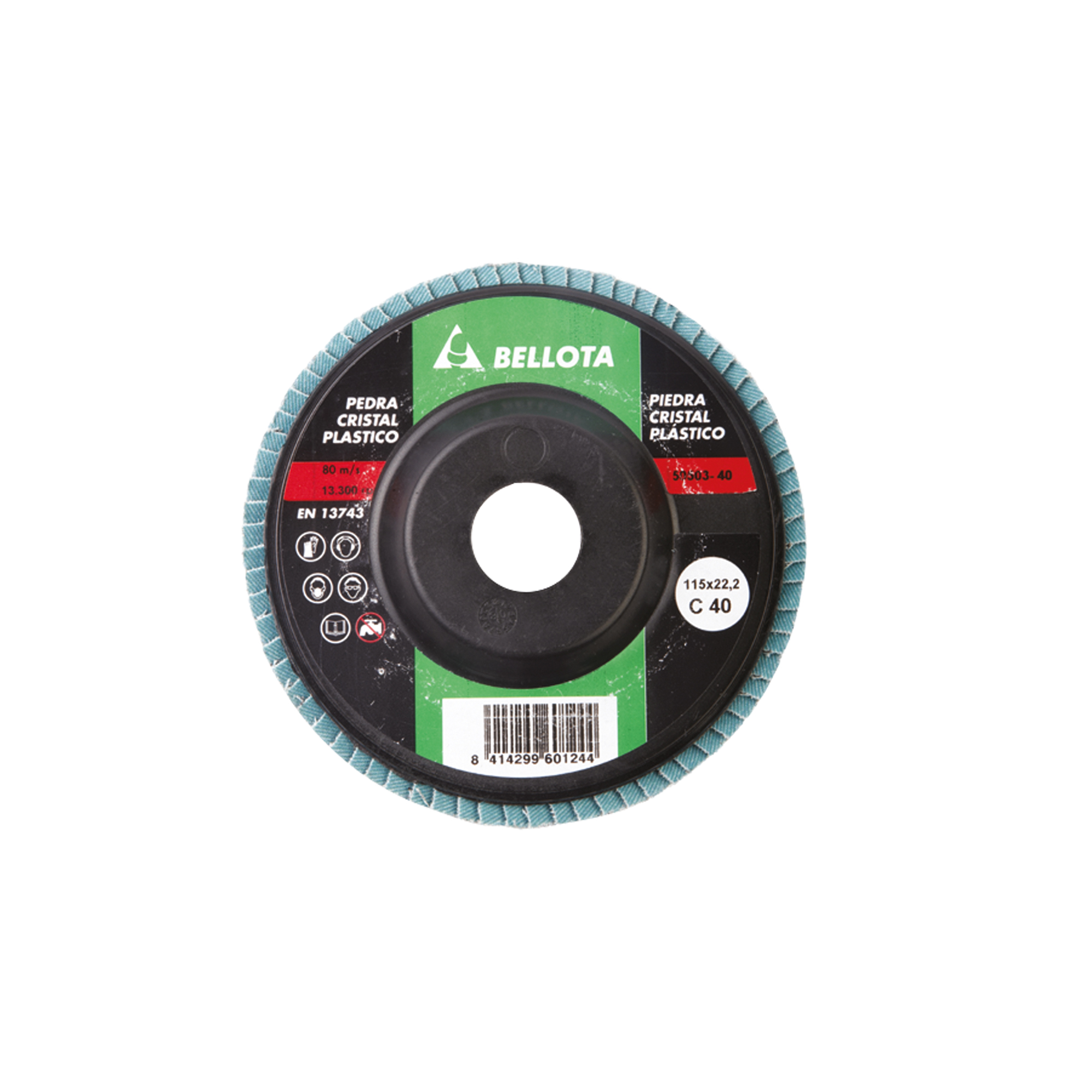 Disco de láminas base plana poliamida para desbaste piedra, grano SiC / 50503