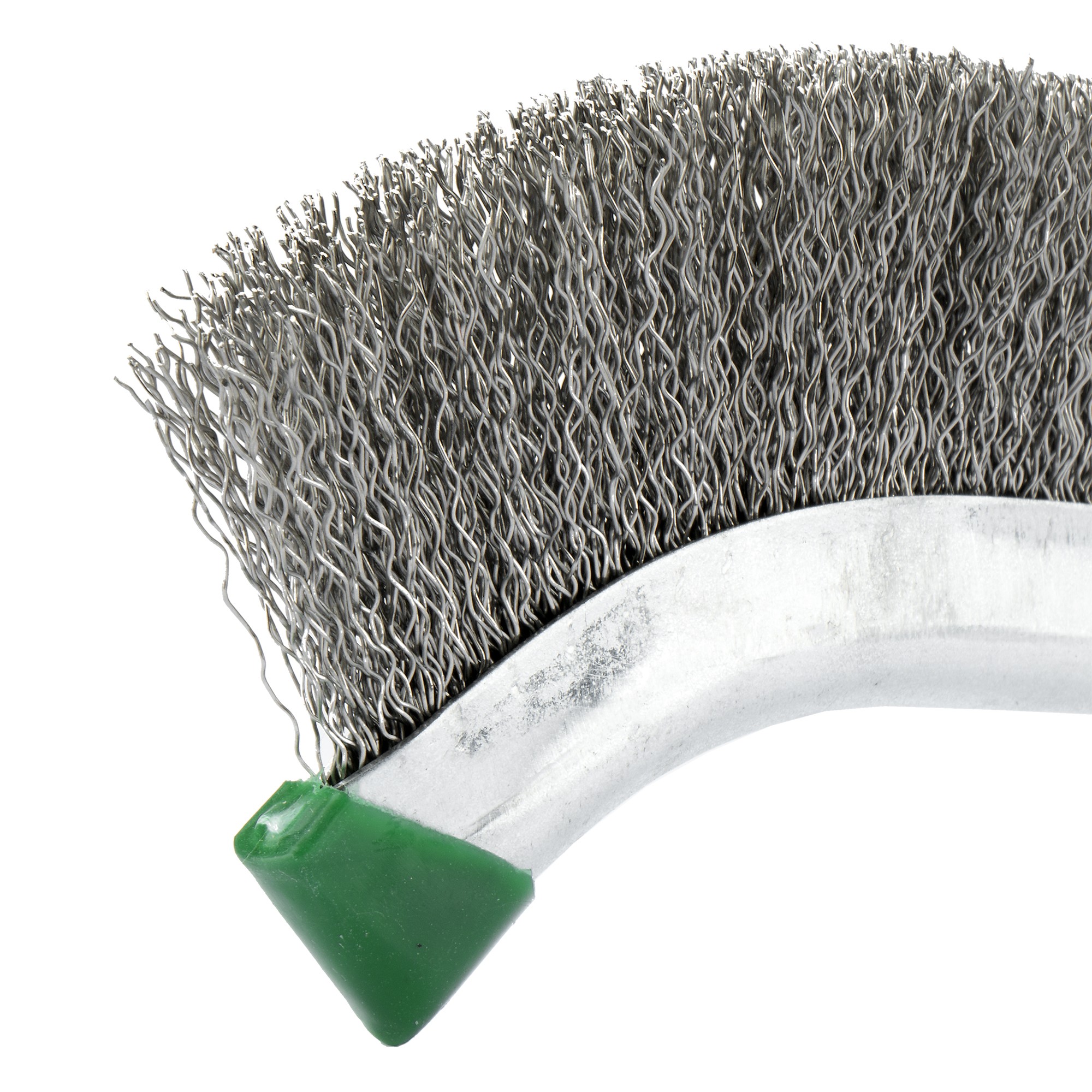 Cepillo manual con mango de plástico, alambre de acero inoxidable ondulado / 50806I