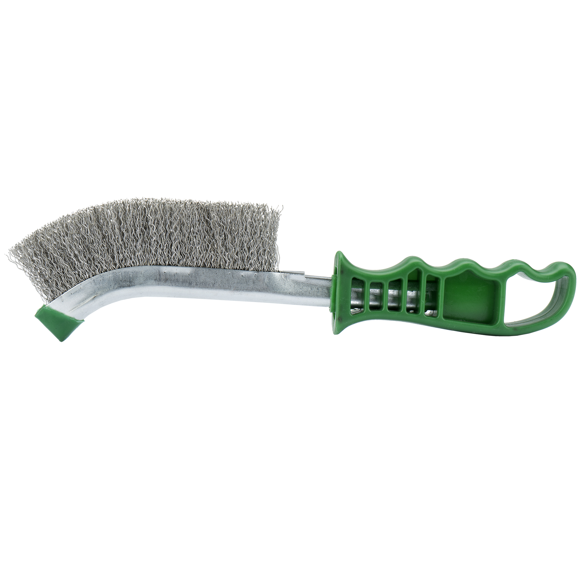 Cepillo manual con mango de plástico, alambre de acero inoxidable ondulado / 50806I