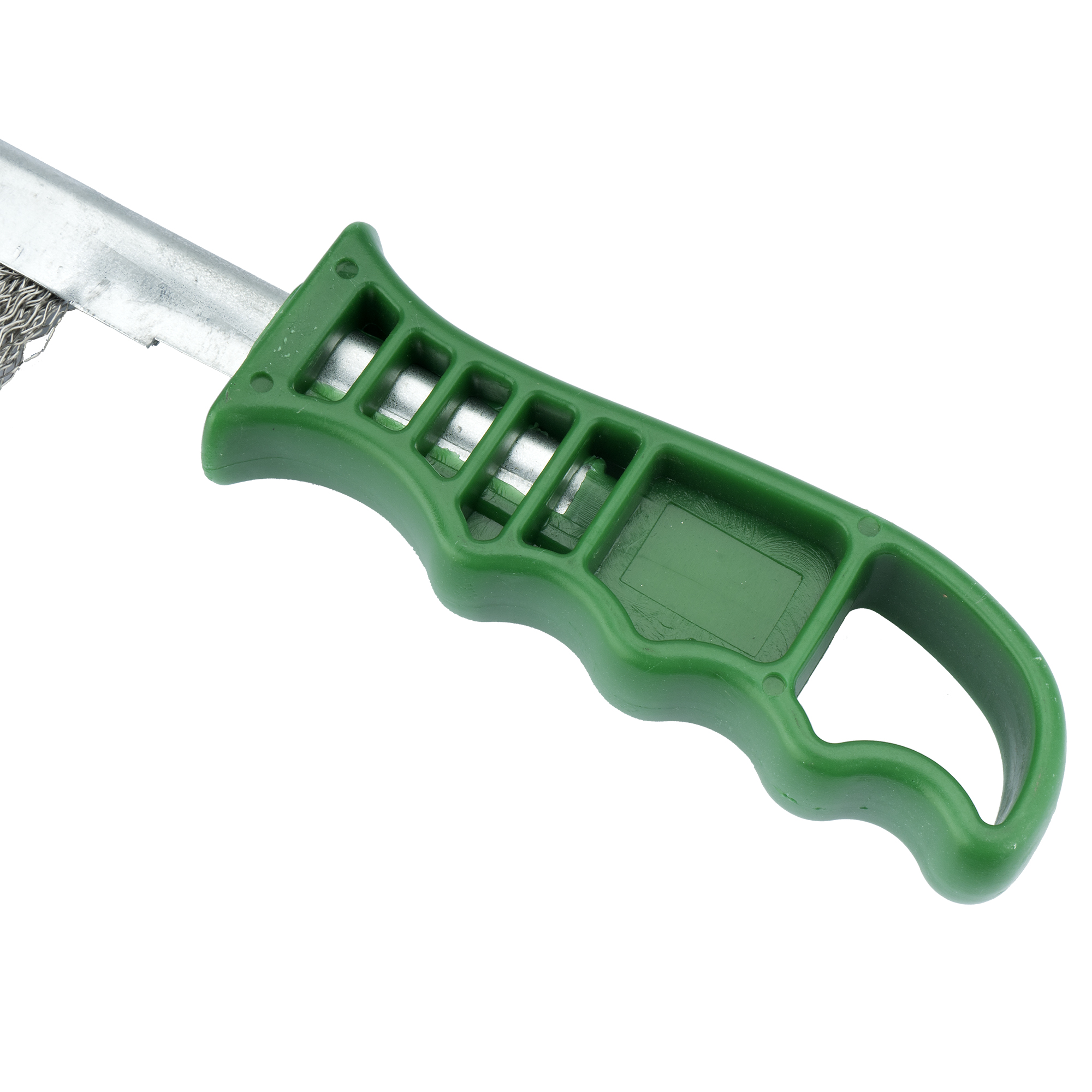 Cepillo manual con mango de plástico, alambre de acero inoxidable ondulado / 50806I