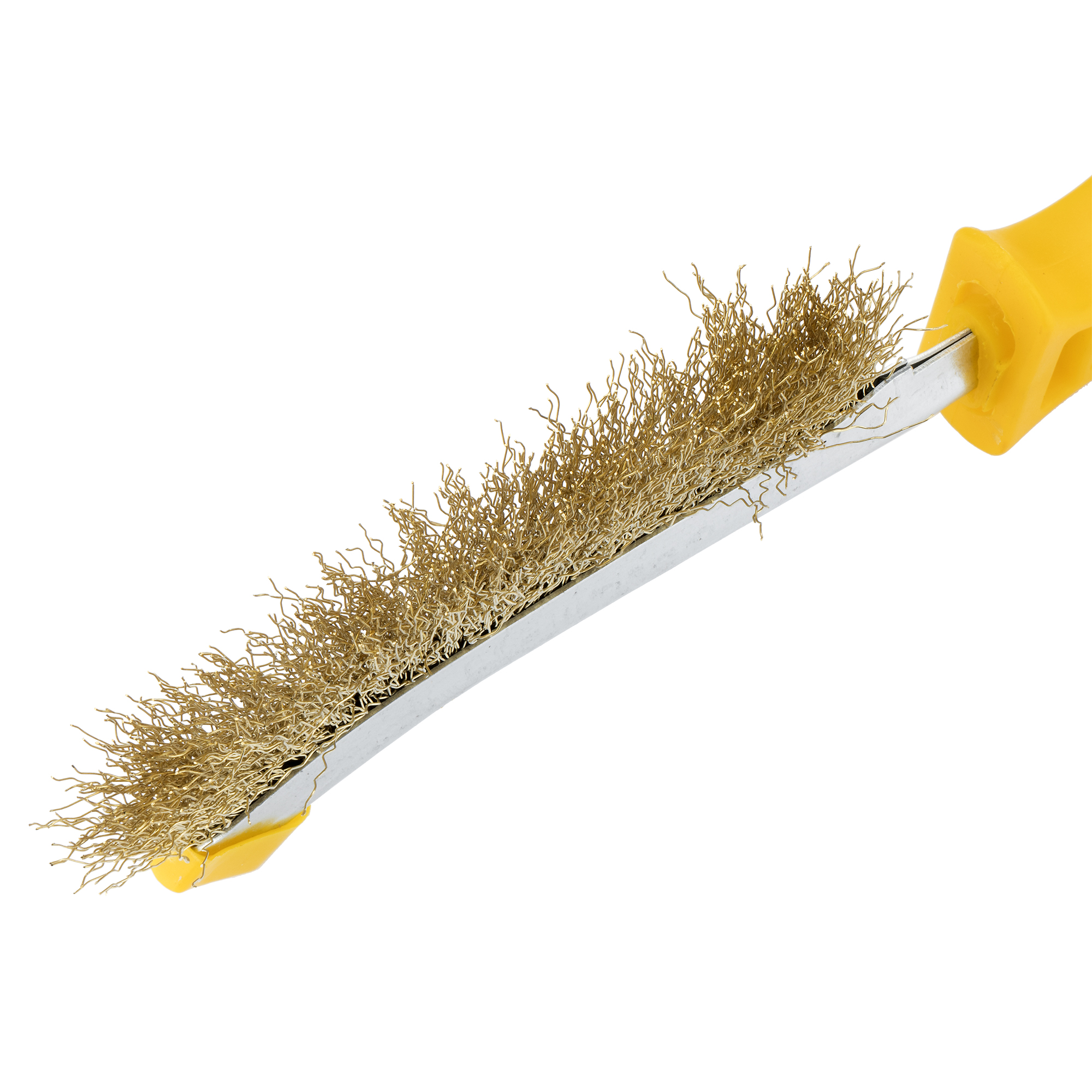 Cepillo manual con mango de plástico, alambre de latón ondulado / 50806L