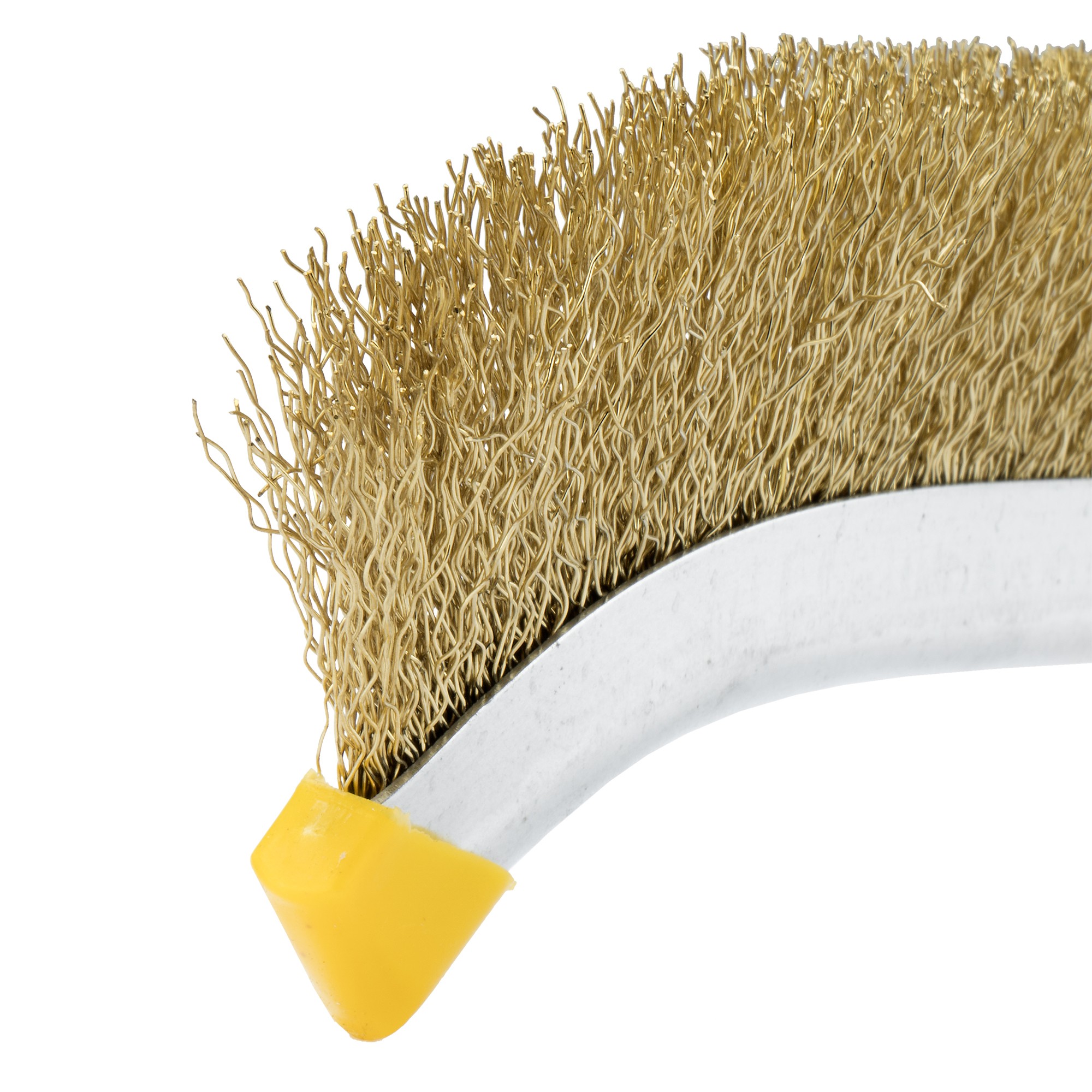 Cepillo manual con mango de plástico, alambre de latón ondulado / 50806L