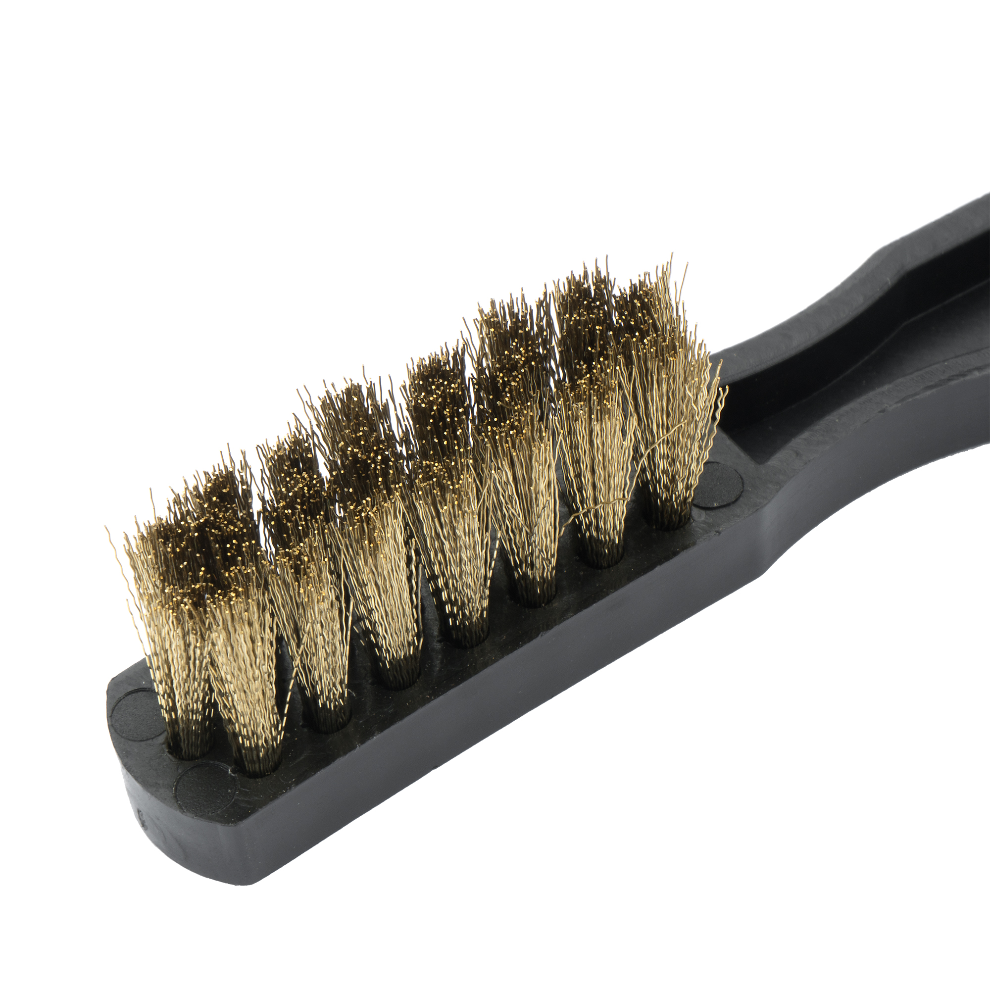Cepillo manual limpiabujías con mango plástico, alambre de latón ondulado / 50805L