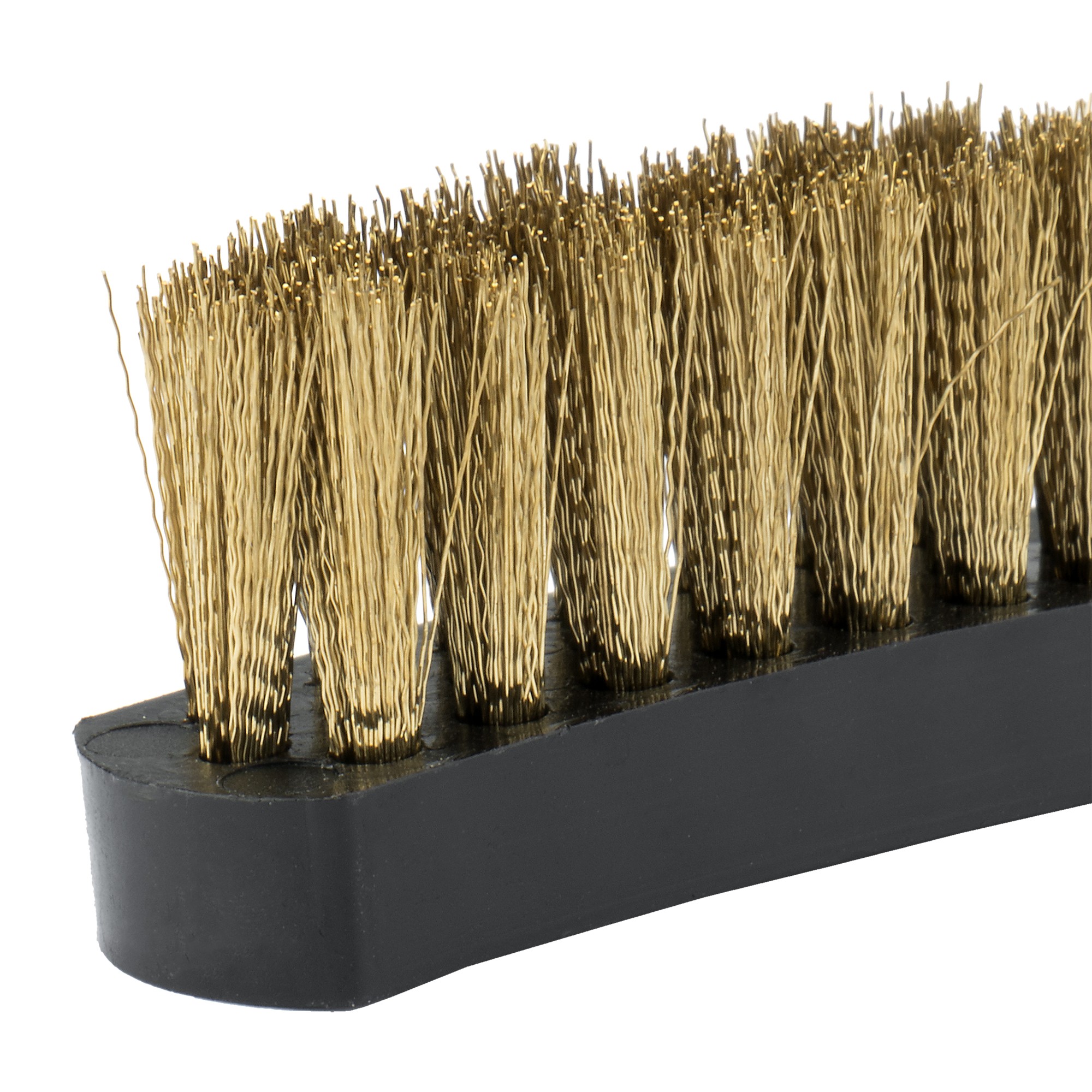 Cepillo manual limpiabujías con mango plástico, alambre de latón ondulado / 50805L