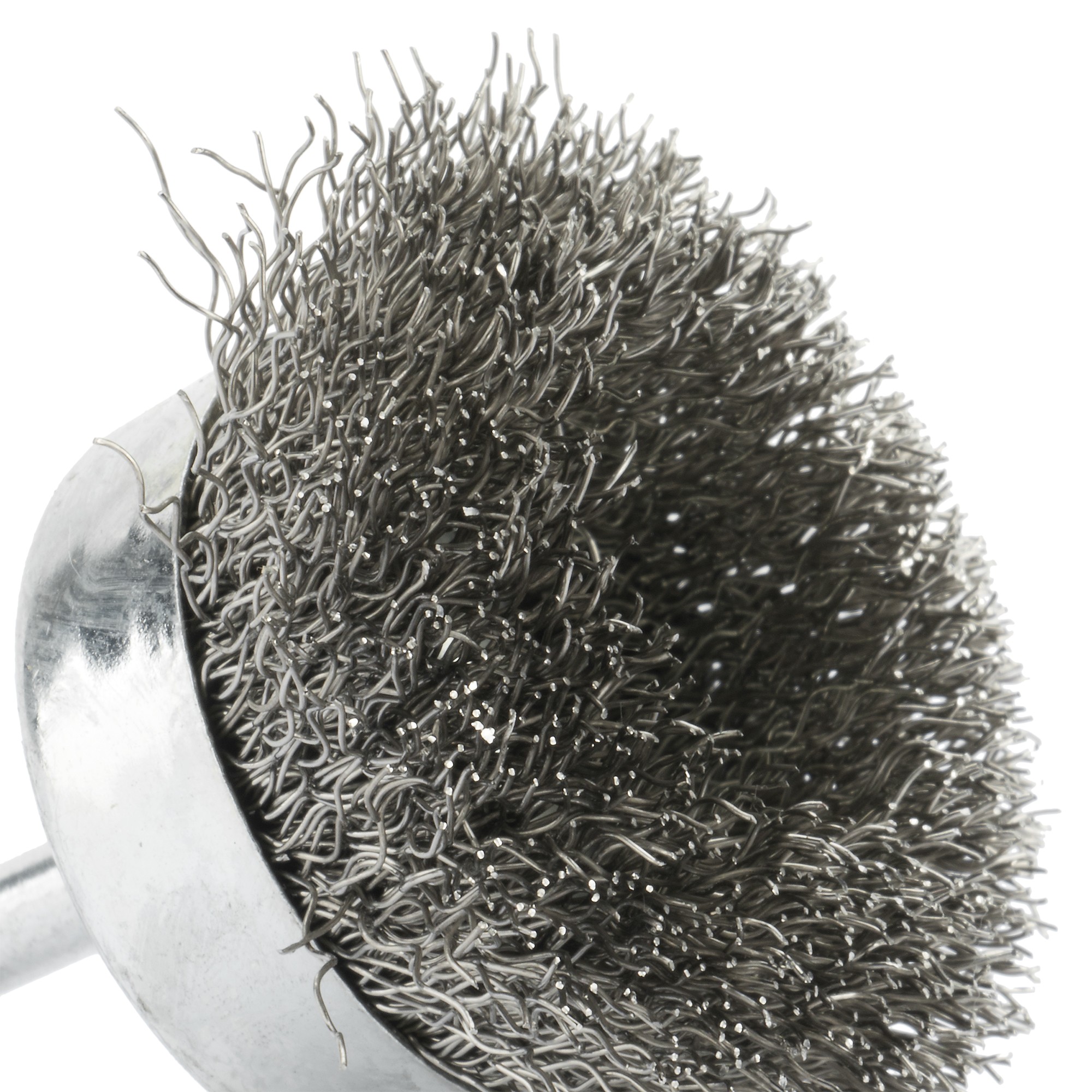 Cepillo de taza con perno, alambre de acero linoxidable ondulado / 50808I