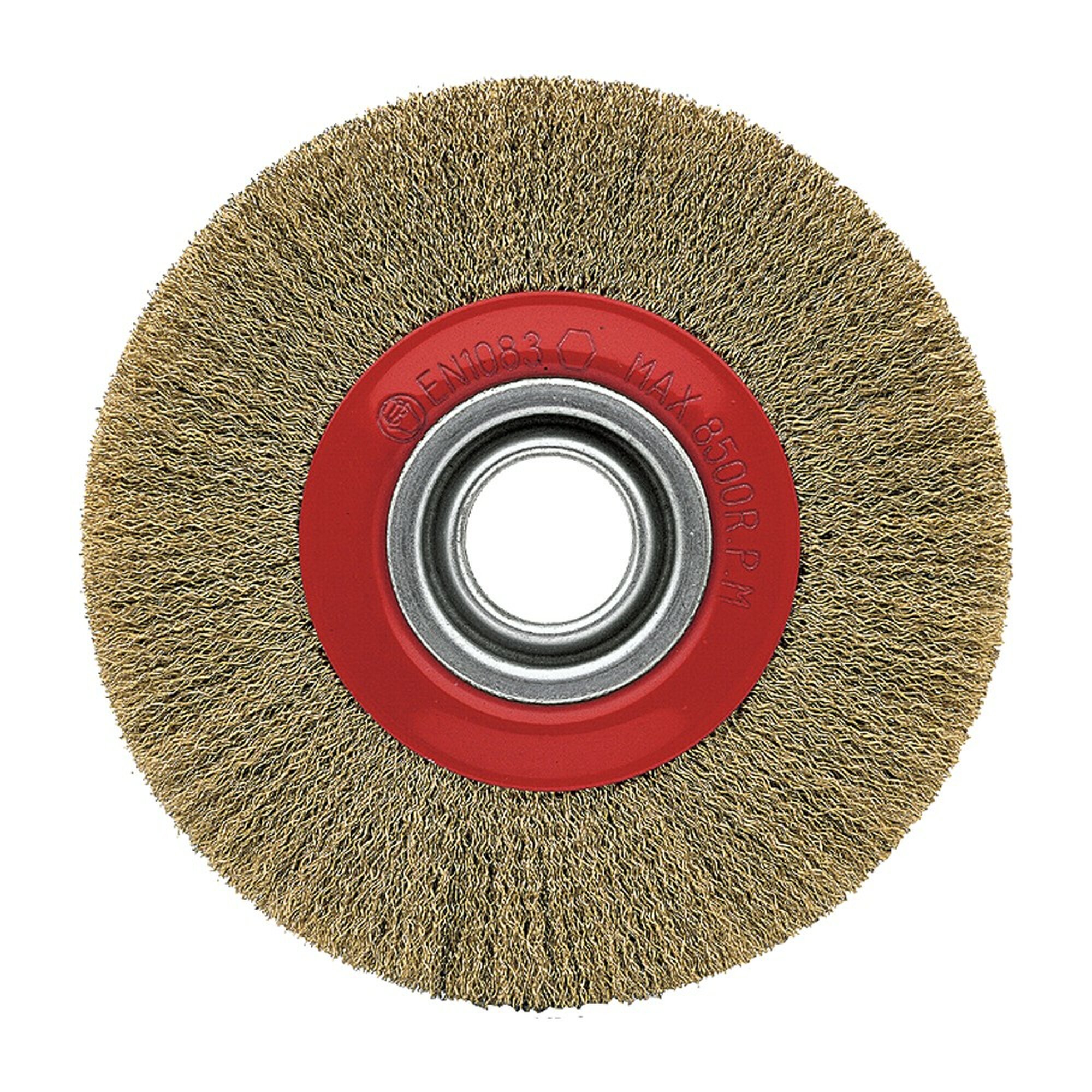 Cepillo circular, alambre de acero inoxidable ondulado / 50810I