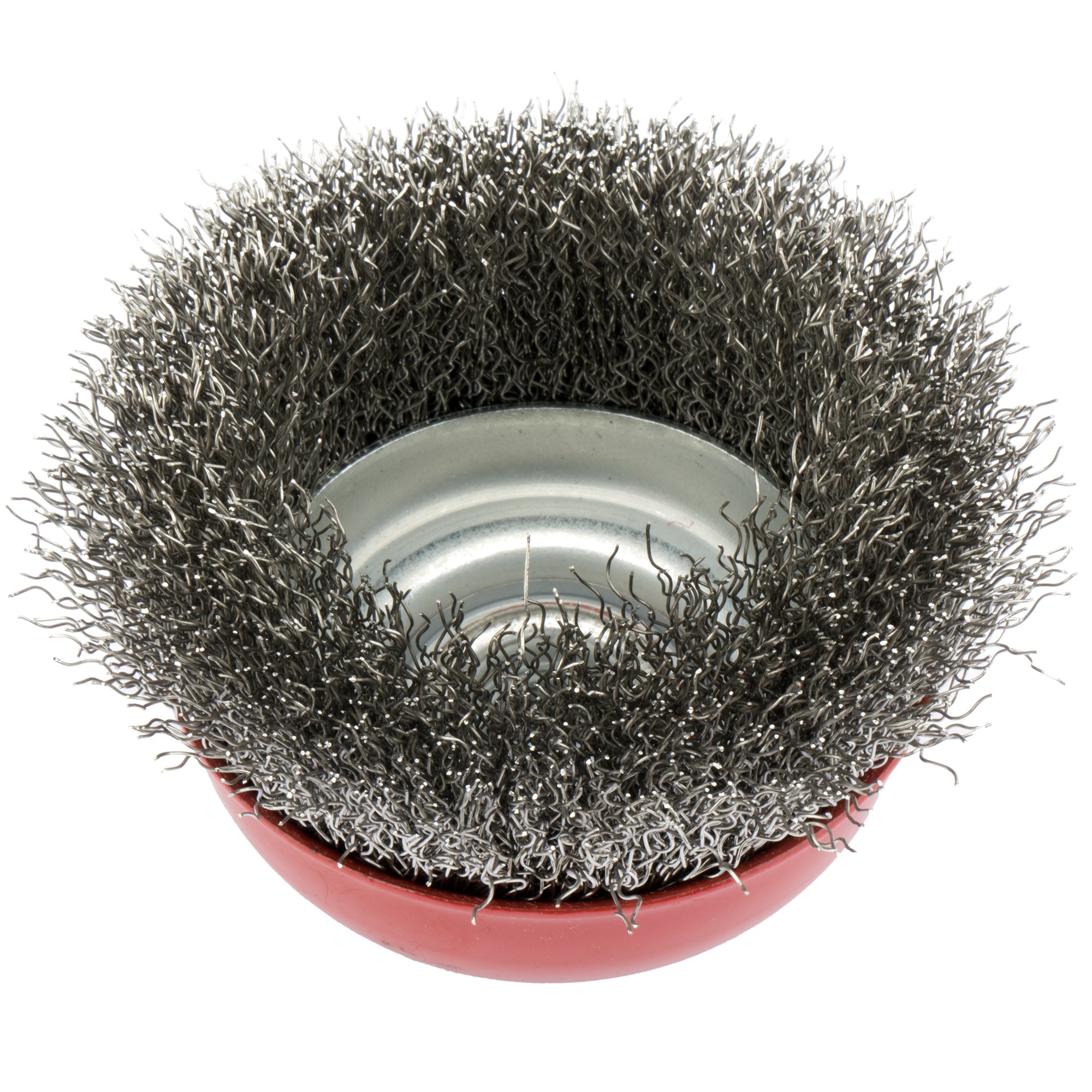 Cepillo de taza, alambre de acero inoxidable ondulado / 50812I