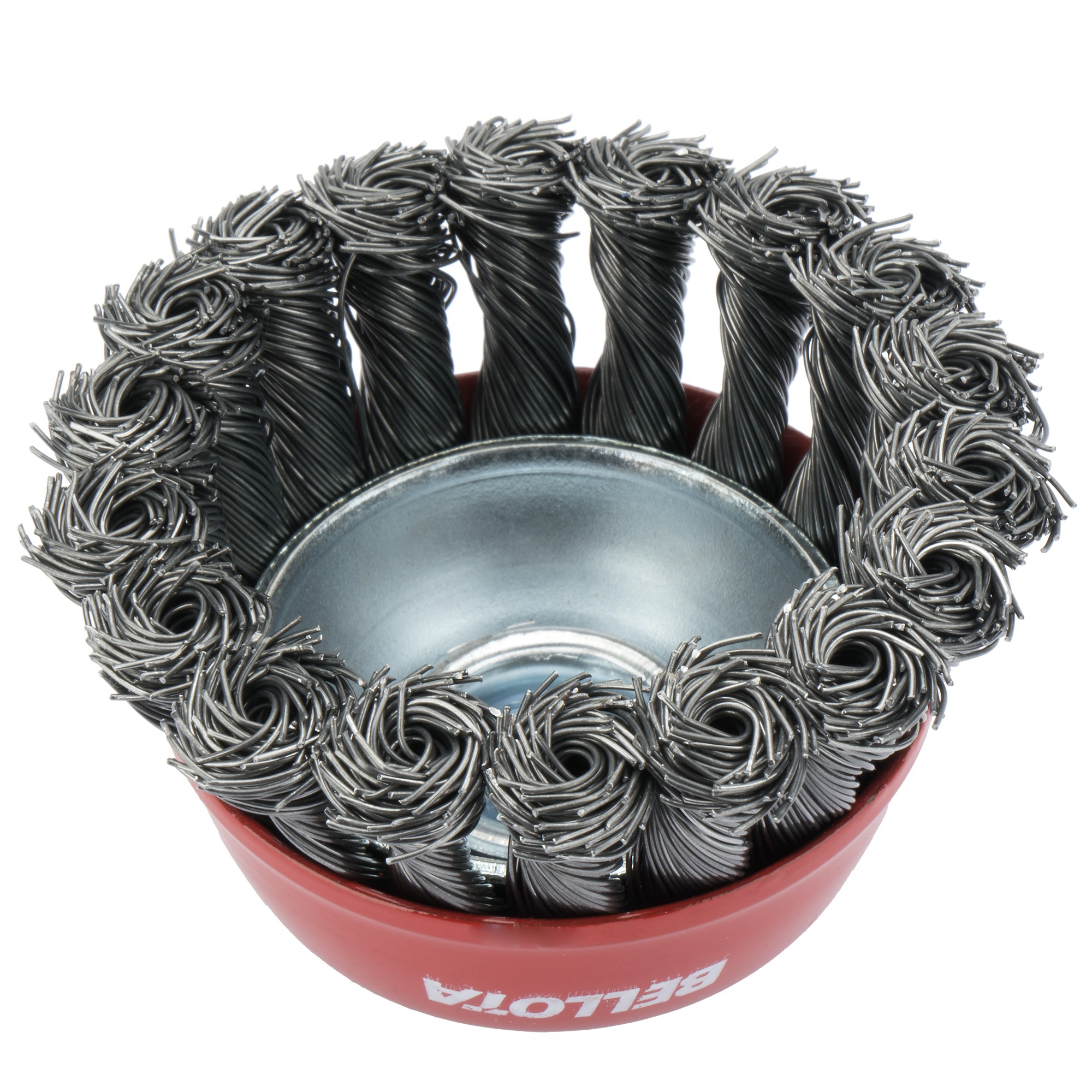 Cepillo de taza para altas revoluciones, alambre de acero templado y trenzado / 5081465