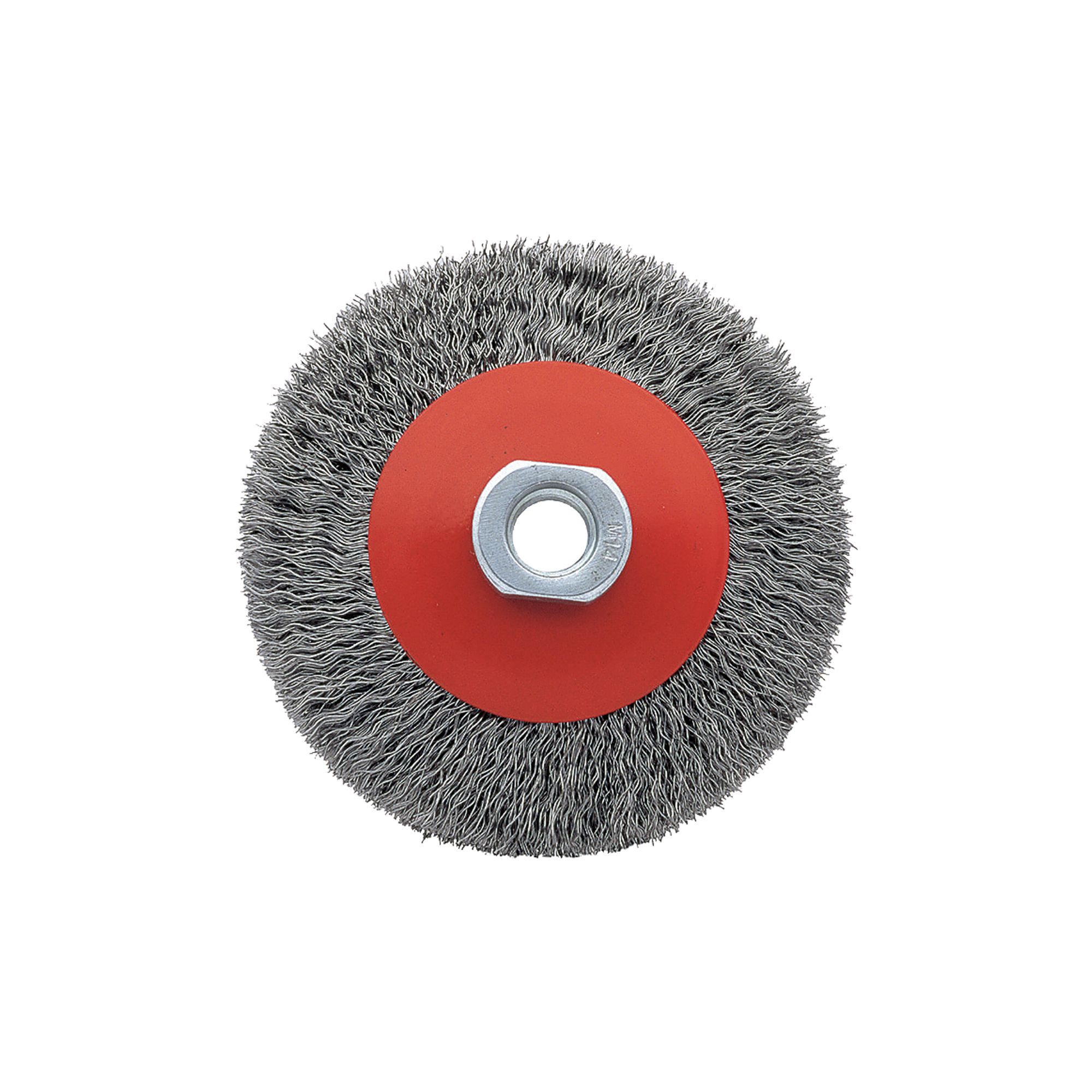 Cepillo cónico para altas revoluciones, alambre de acero inoxidable ondulado / 50816