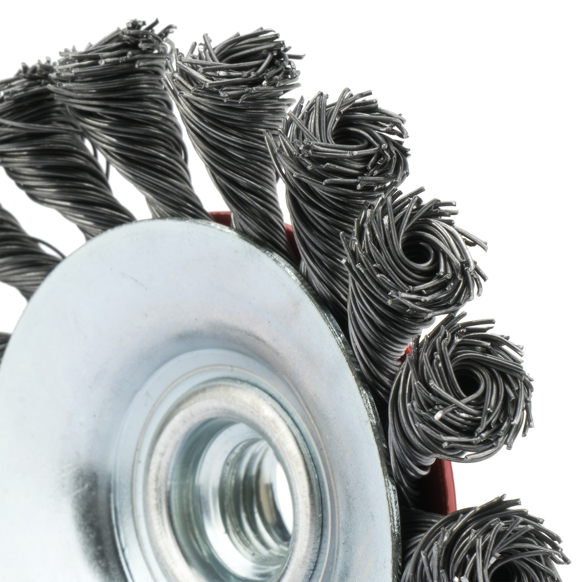 Cepillo cónico para altas revoluciones, alambre de acero templado y trenzado / 50817