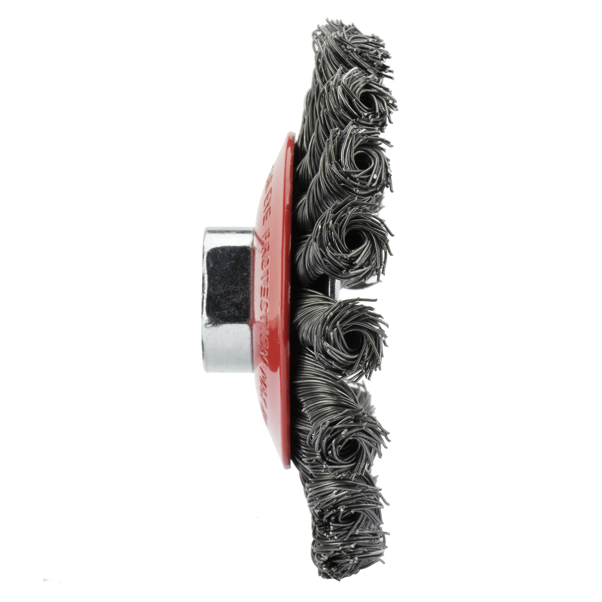 Cepillo cónico para altas revoluciones, alambre de acero templado y trenzado / 50817