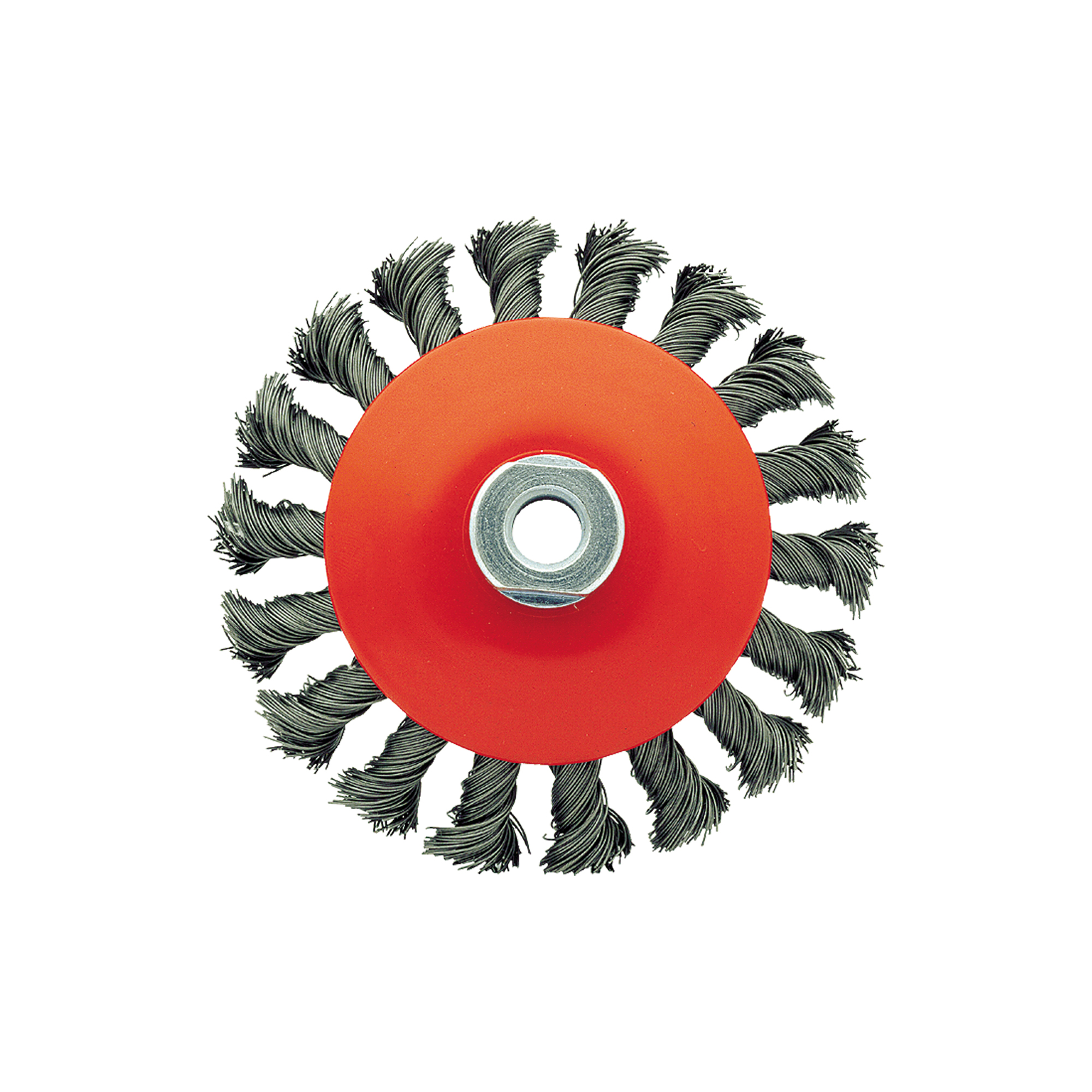 Cepillo cónico para altas revoluciones, alambre de acero templado y trenzado / 50817