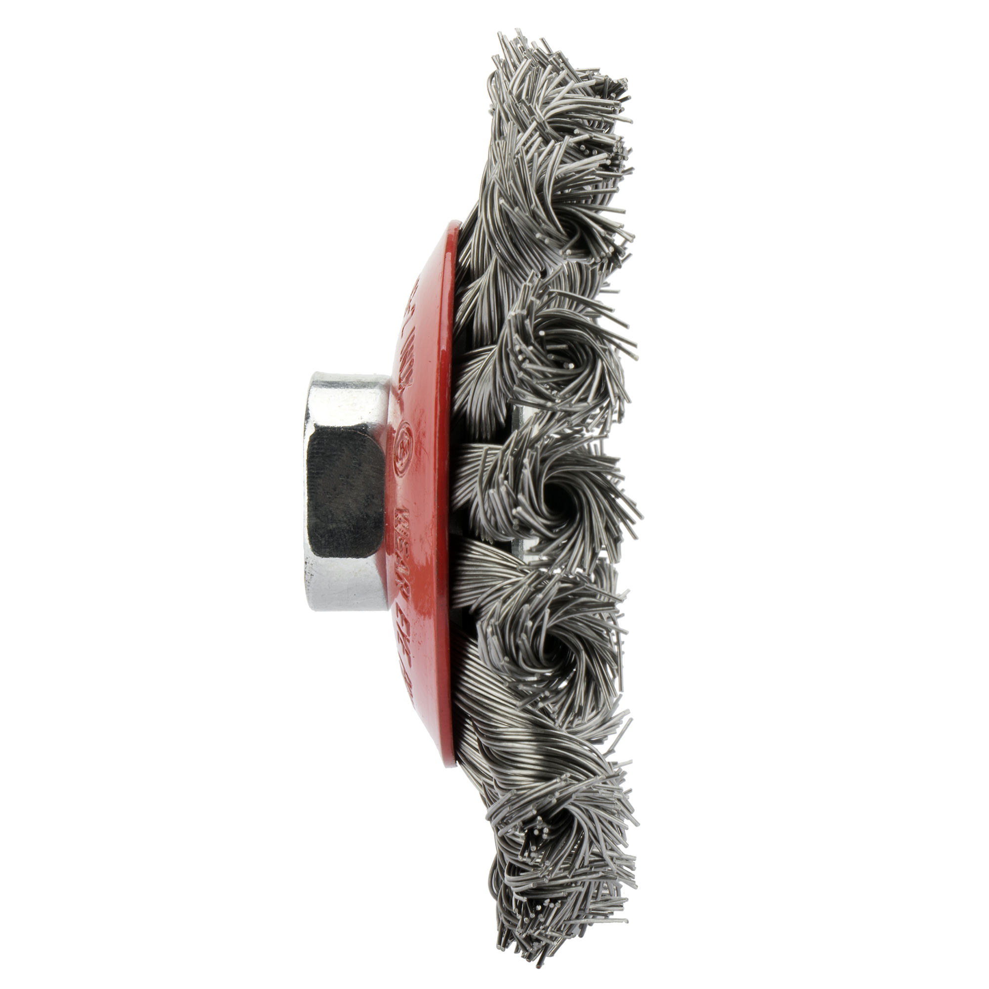 Cepillo cónico para altas revoluciones, alambre de acero inoxidable trenzado / 50817I