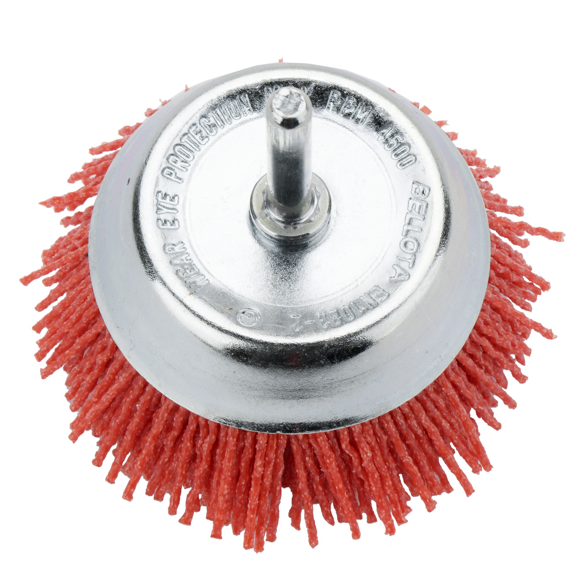 Cepillo de taza con perno, hilo de nylon grano basto SiC 80 / 50826B