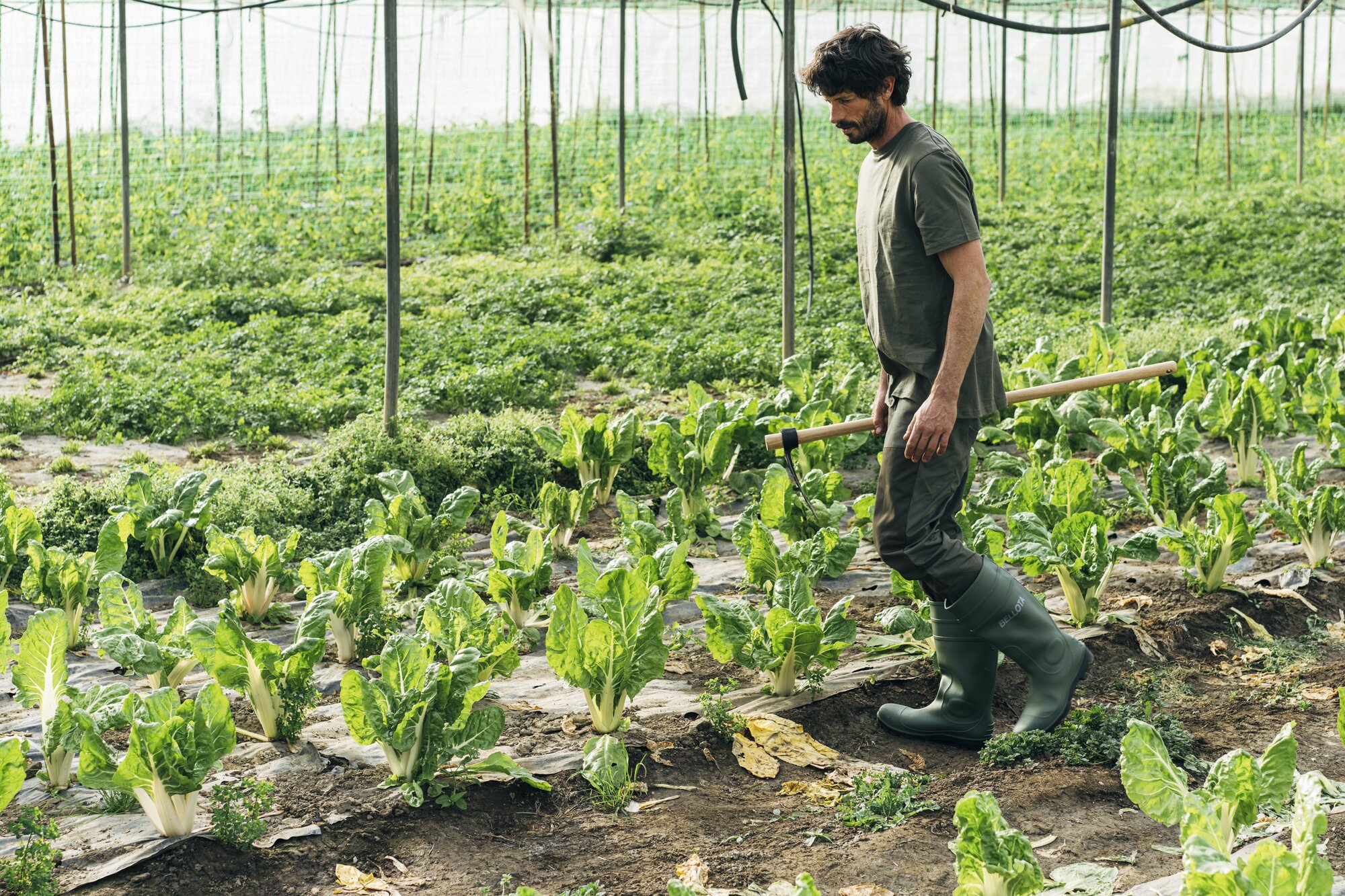 Bota de seguridad de agua PVC S5 Verde / 72242