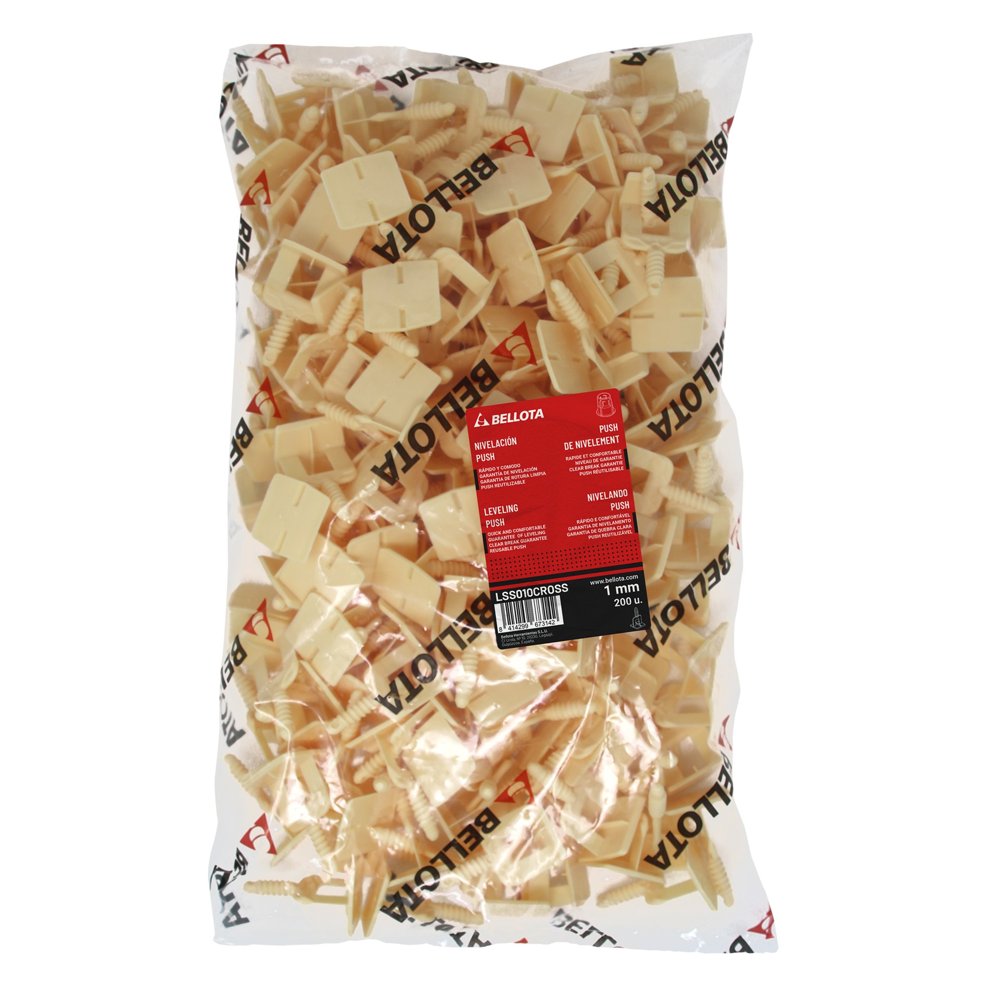 Calzo de nivelación cerámica en cruz para sistema Push&Level / LSSCROSS