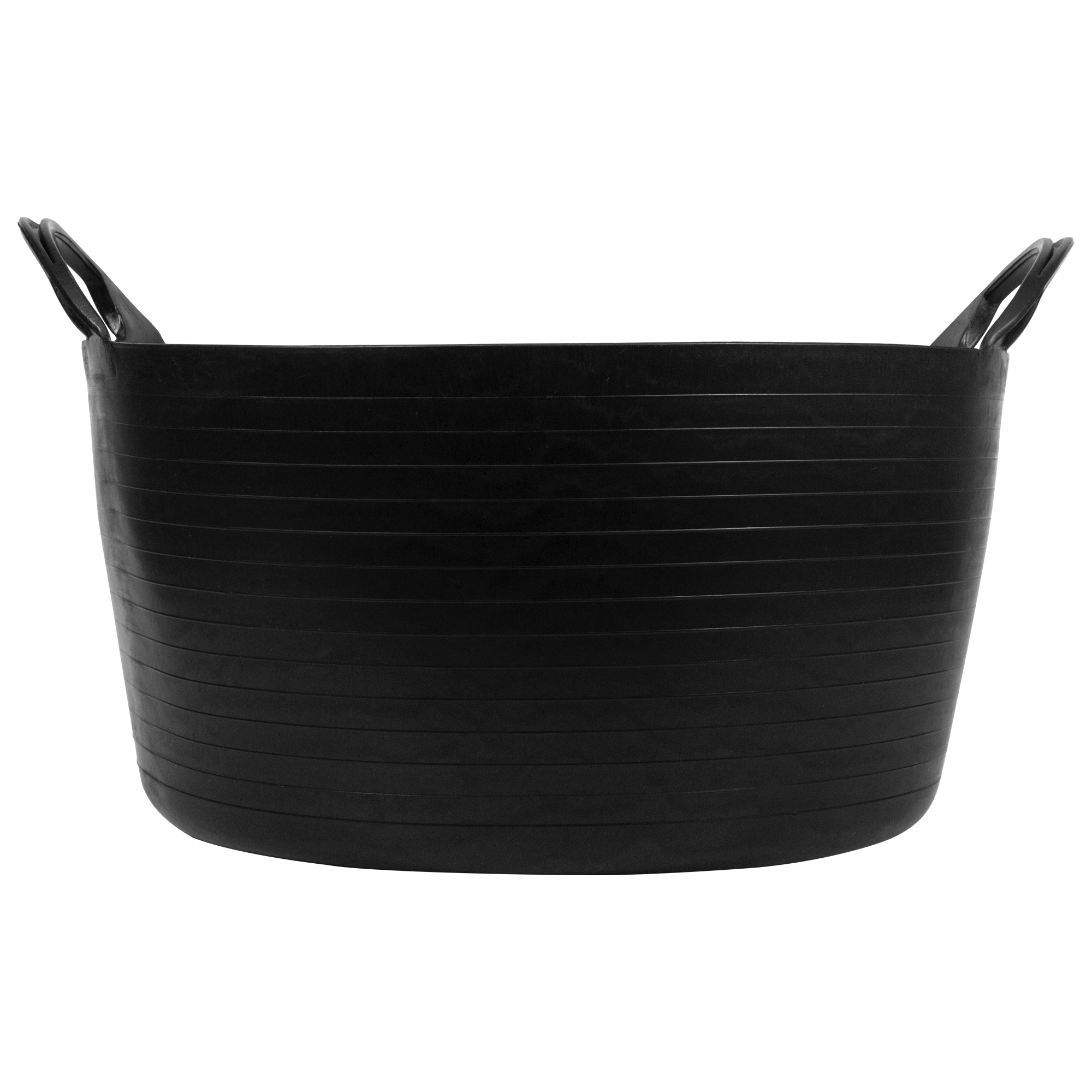 Capazo vendimia asa plástico negro / BKT30BP