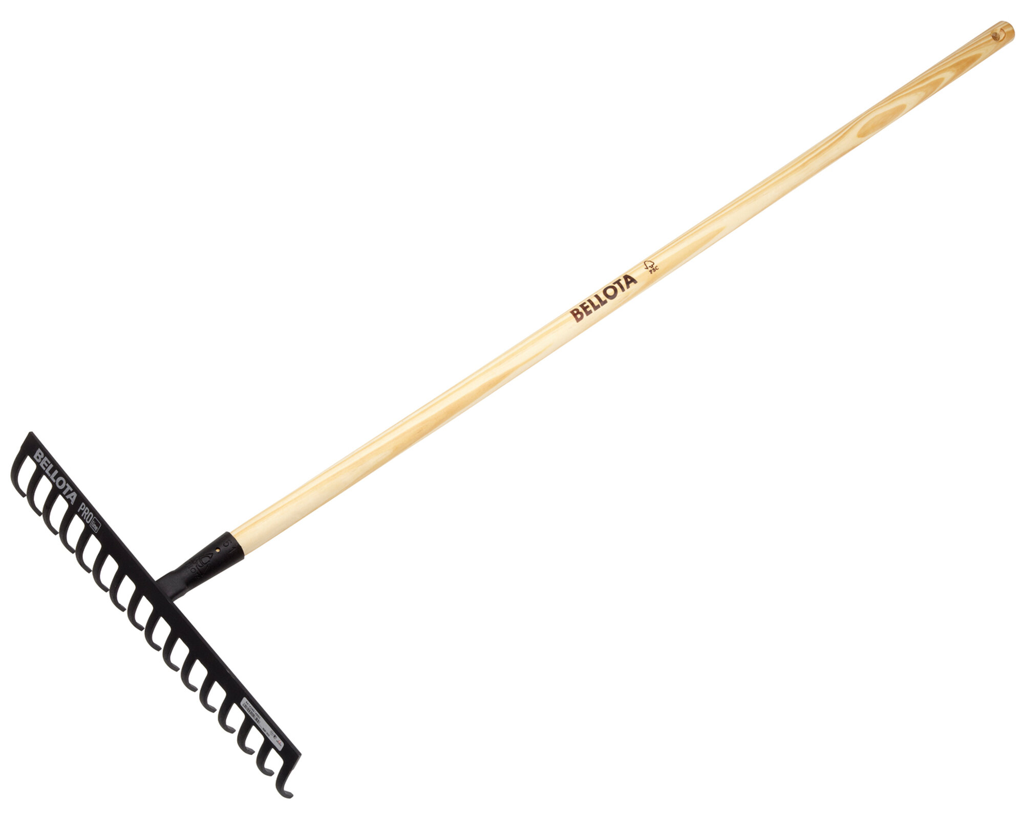 Rastrillo alta intensidad, con mango de madera, para preparar la tierra, limpiar, igualar y cubrir sembrados / 950CML