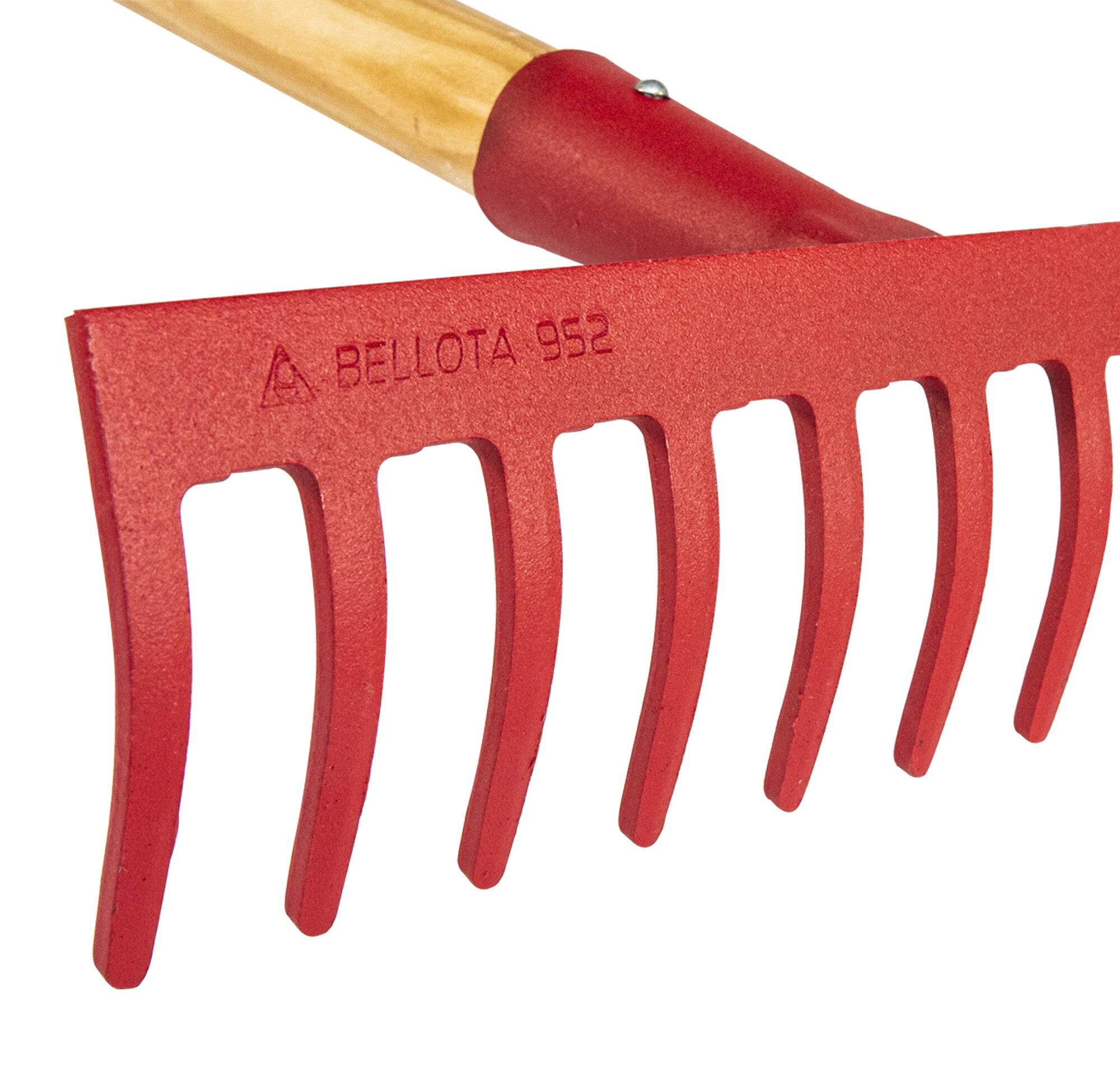 Rastrillo uso doméstico, con mango de madera, para limpiar, igualar y preparar la tierra / 952CML