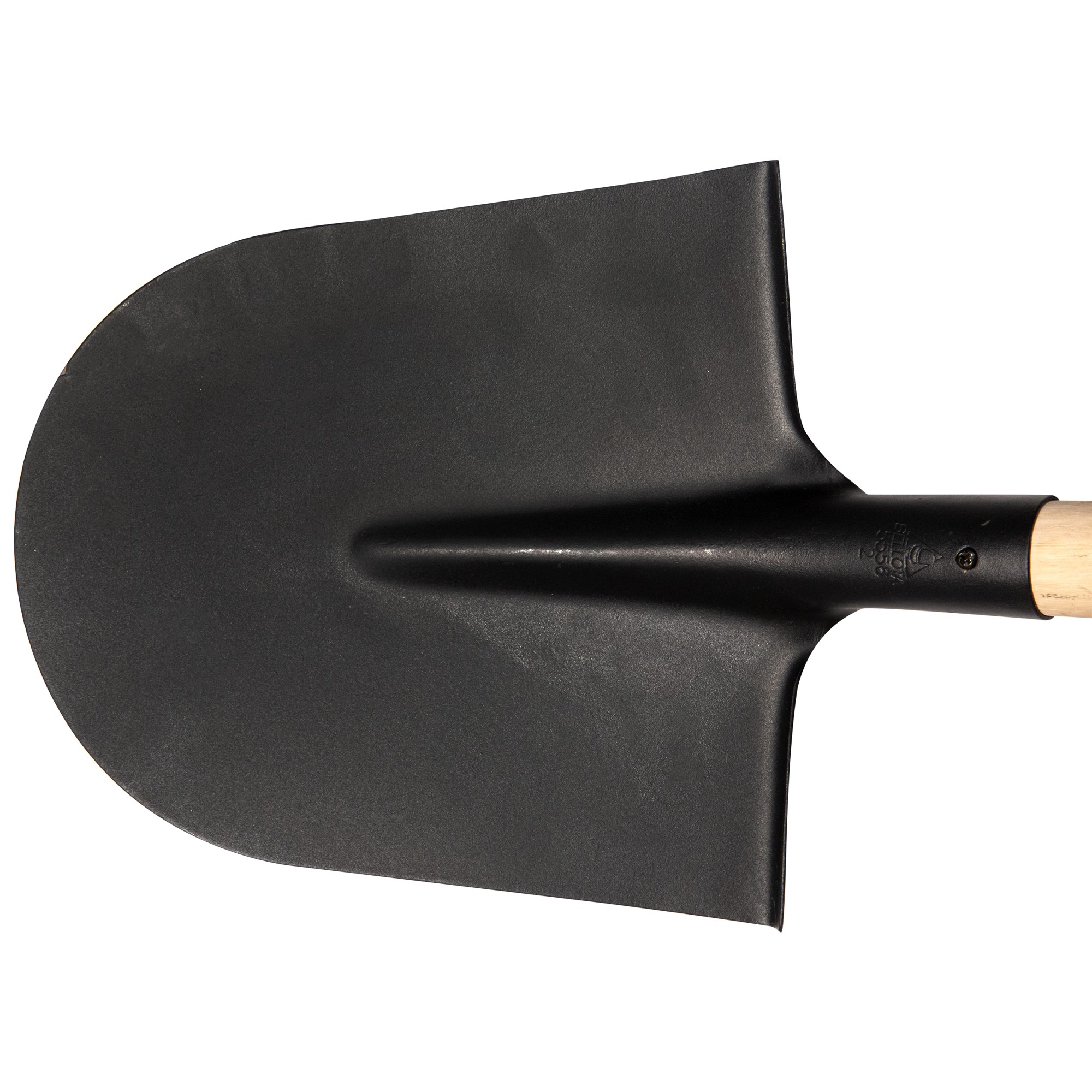 Pala punta redonda con mango recto sin barnizar para cavar y recoger escombros / 5556M