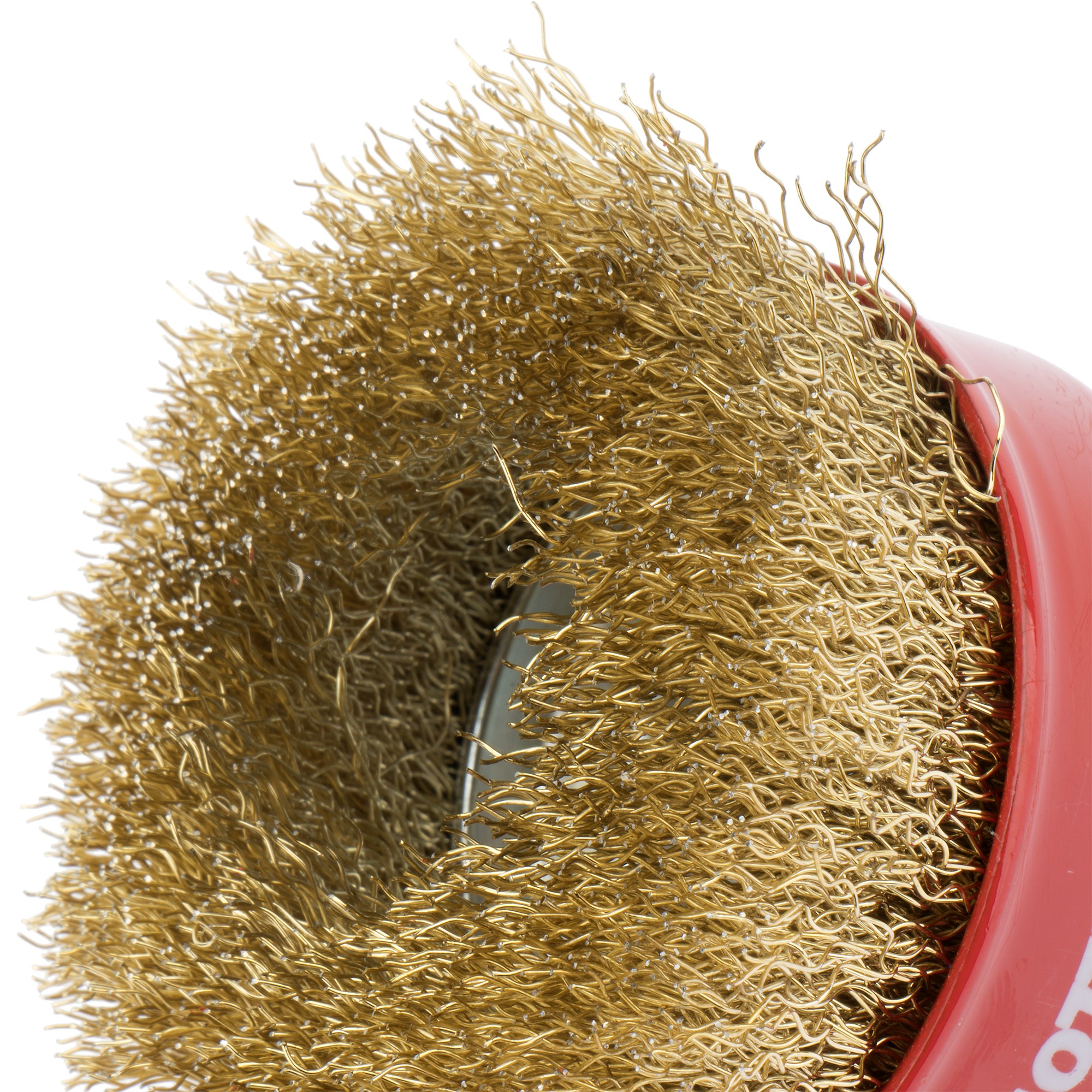 Cepillo de taza para altas revoluciones, alambre de acero latonado ondulado / 5081475