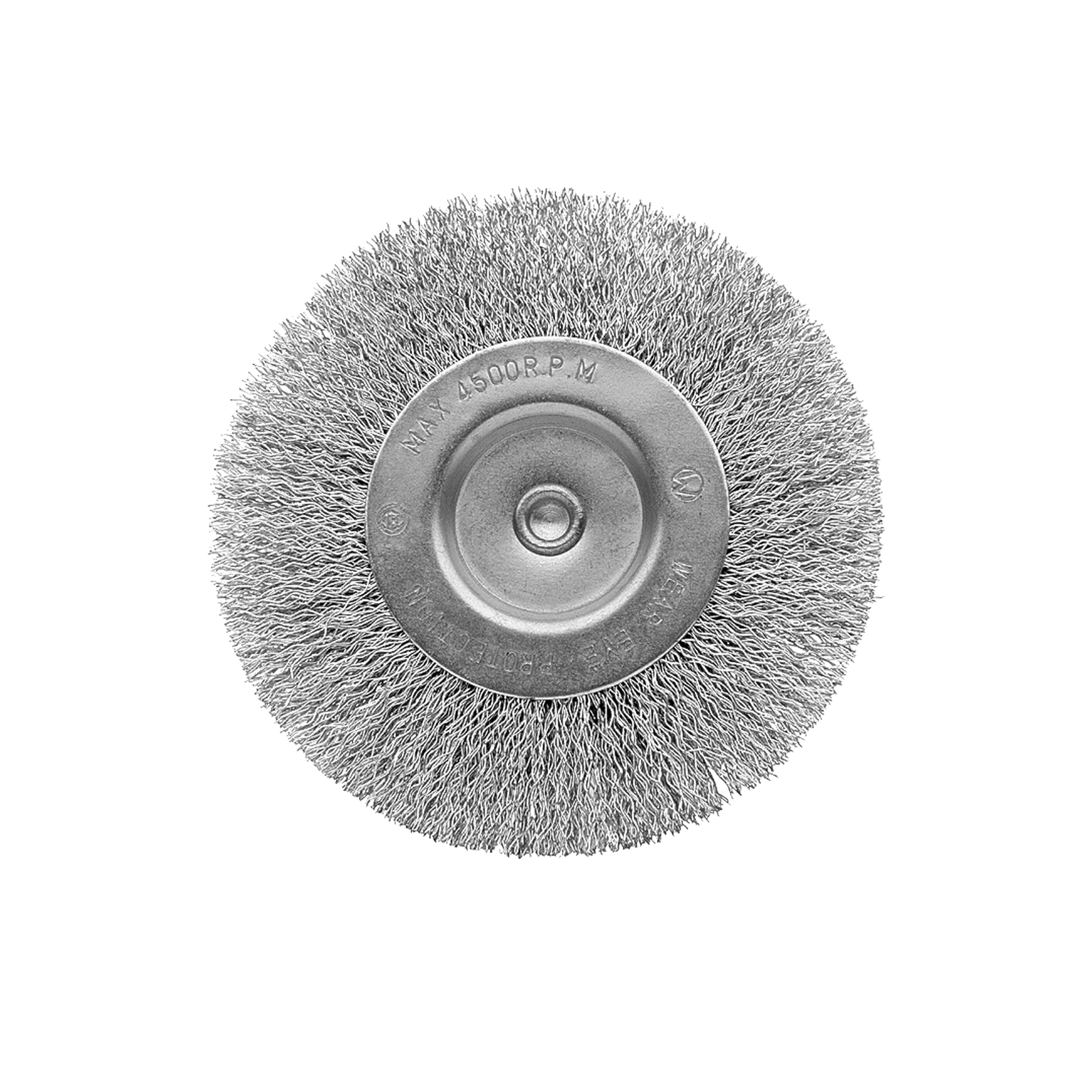 Cepillo circular con perno, alambre de acero inoxidable ondulado / 50807I