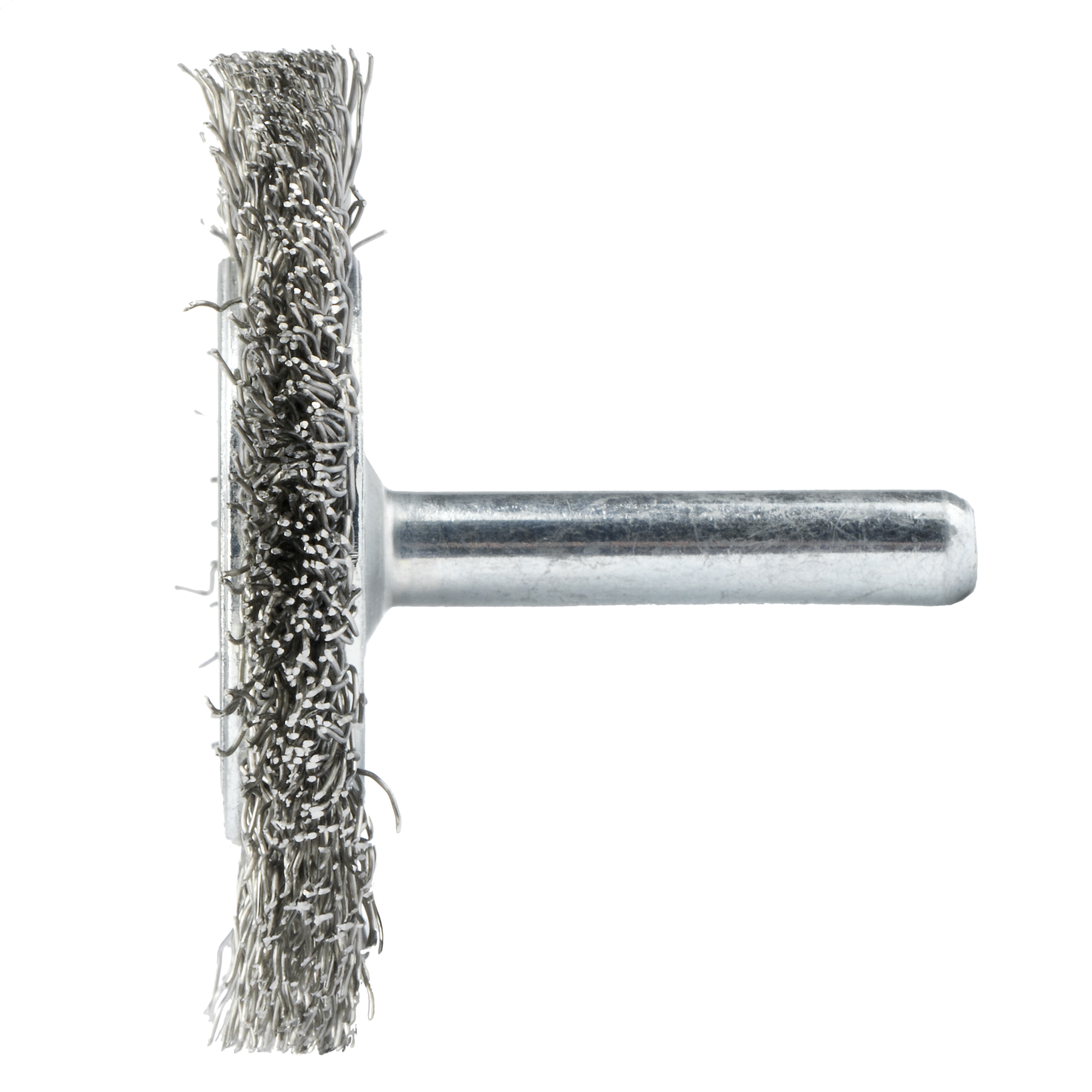 Cepillo circular con perno, alambre de acero inoxidable ondulado / 50807I