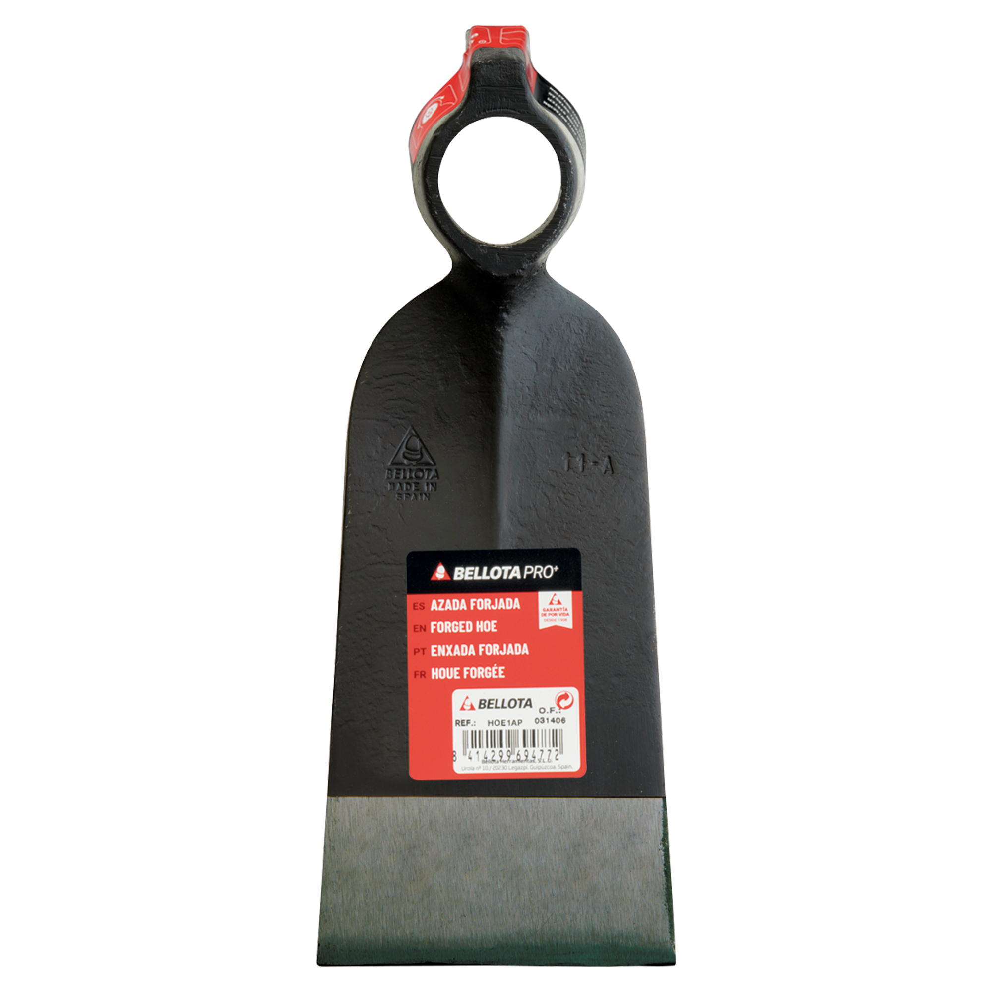 Azada forjada para cavar y plantar, filo recto, con sistema antigiro y con martillo / HOE11A