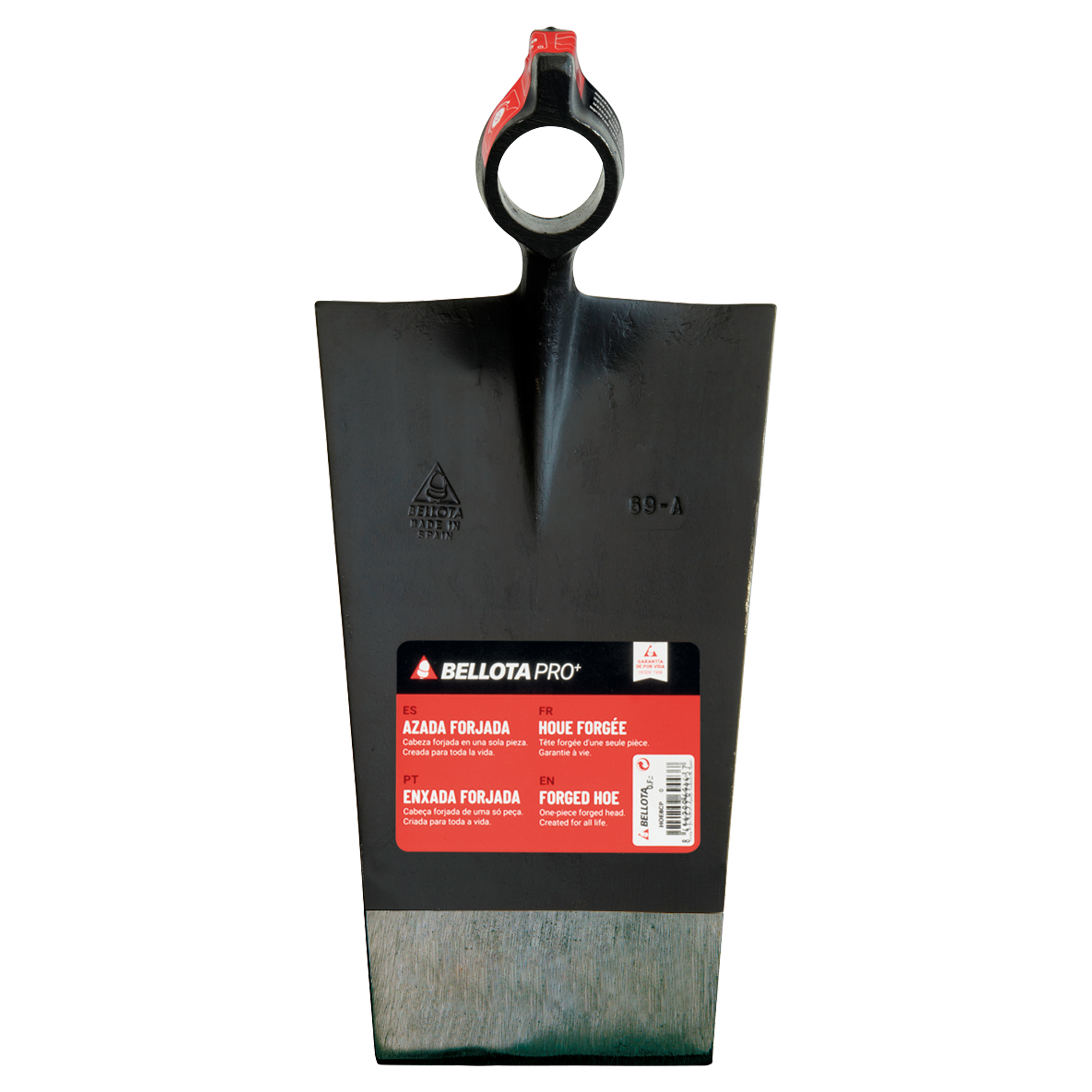 Azada forjada antigiro, filo estrecho y hombros cuadrados, modelo Navarra / HOE69