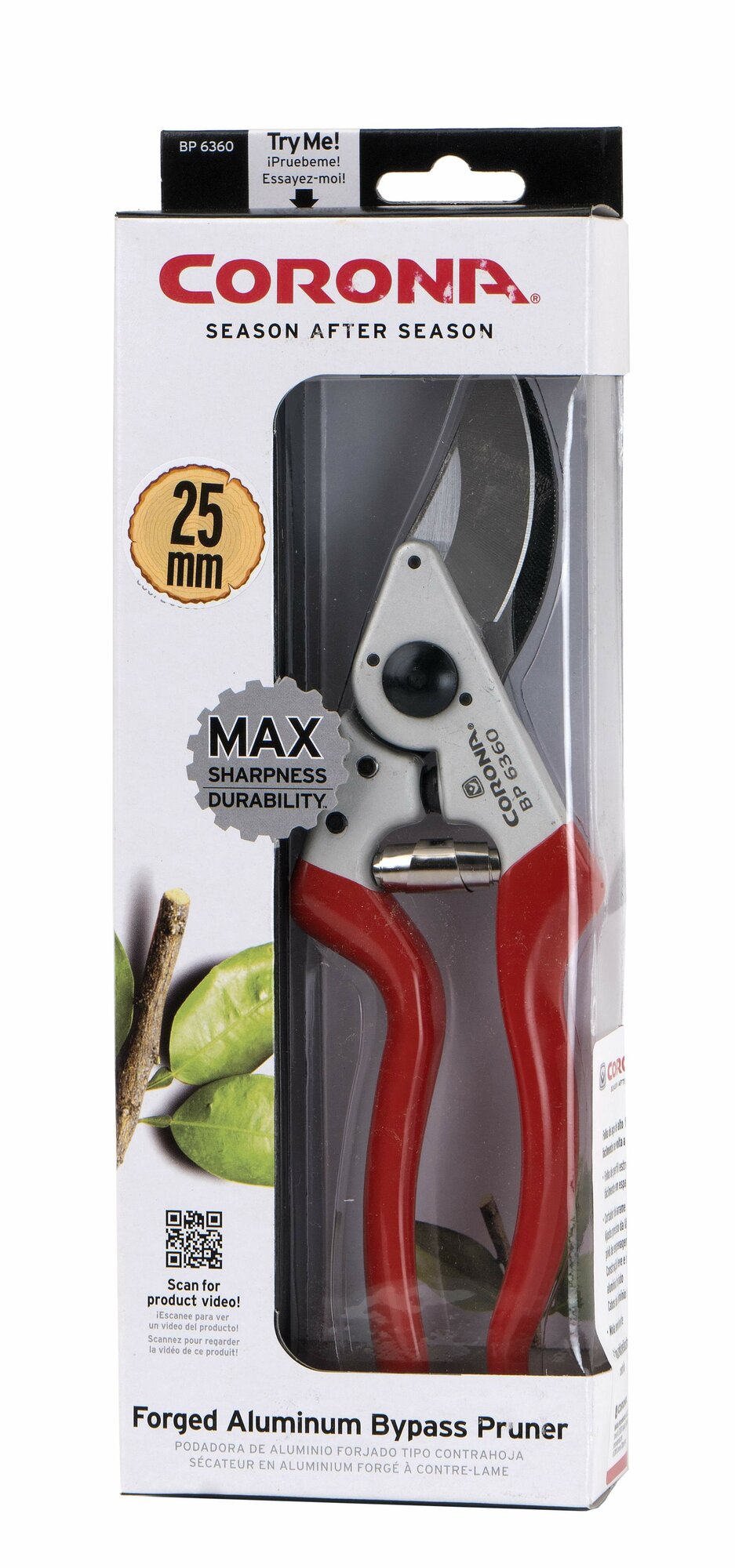 Tijera ergonómica de Aluminio MAX- 25mm / BP6360