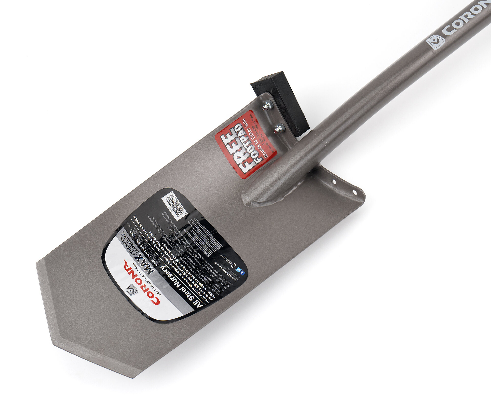 Pala de acero- hoja punta- 38cm / AS90240