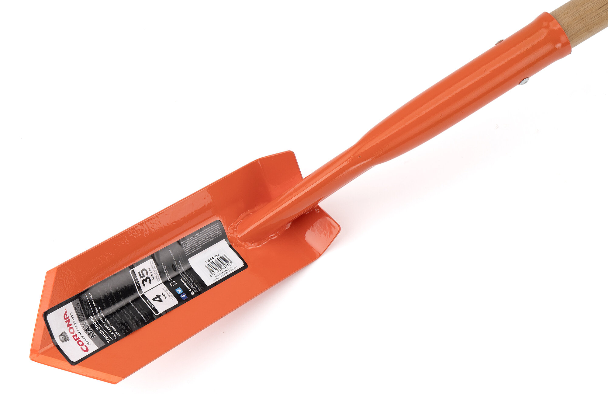 Pala para zanjas- 10cm- 35º-Mango de madera / SS64104