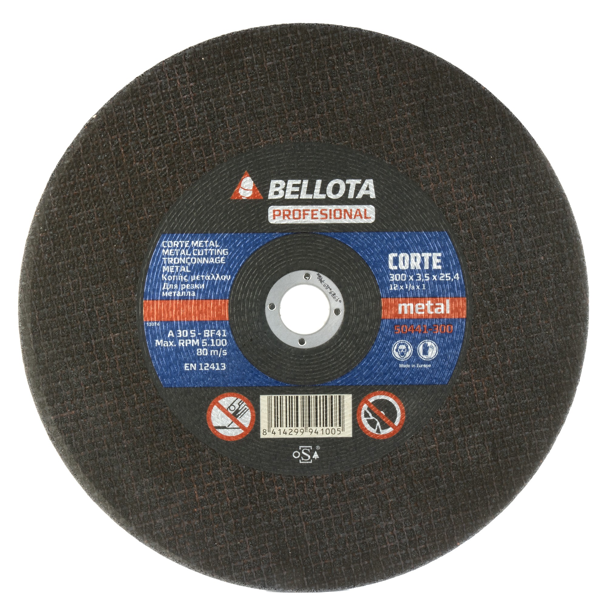 Disco abrasivo profesional para corte metal, máquina estacionaria 3,5 mm / 50441