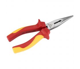 Alicate manipulación aislado con bocas semiredondas rectas de 160 mm para trabajos eléctricos de sujeción con tensión hasta 1.000V / 26120160VDE