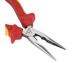 Alicate manipulación aislado con bocas semiredondas rectas de 160 mm para trabajos eléctricos de sujeción con tensión hasta 1.000V / 26120160VDE